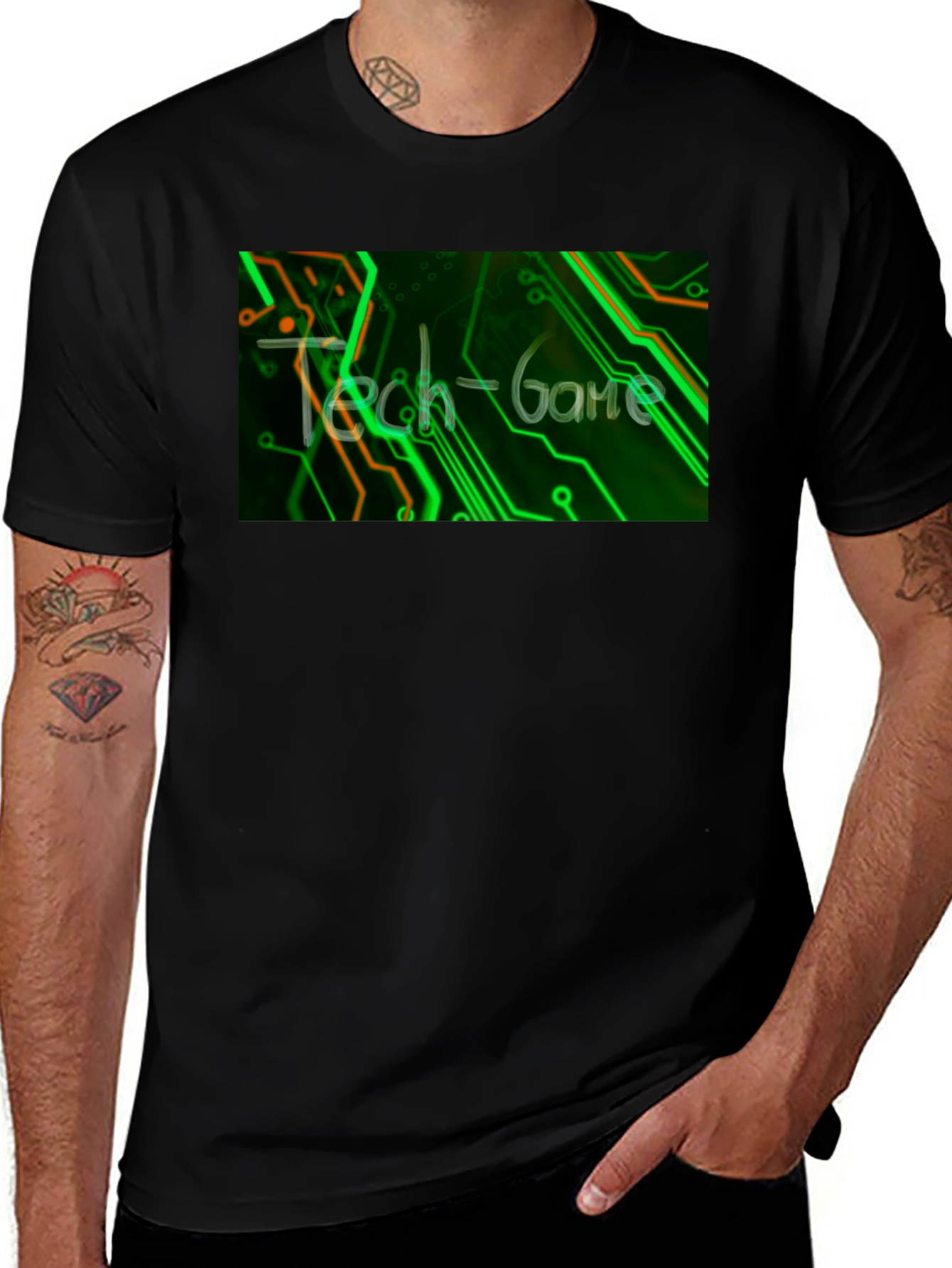 Tech Game T-Shirt - Circuit Board Design