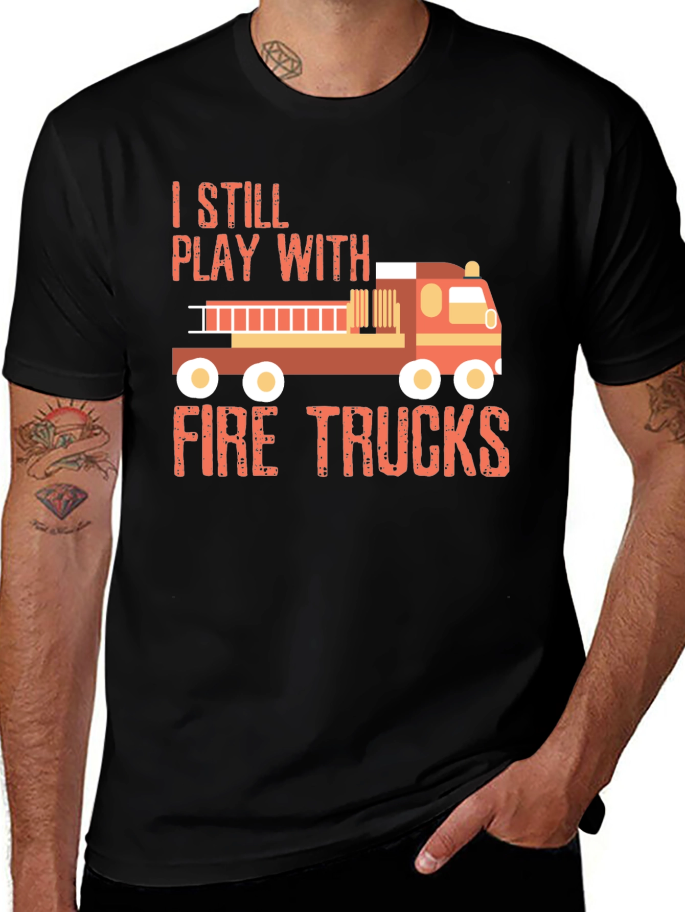 Variant 5 of Fire Trucks T-Shirt - Play with Fire Trucks!