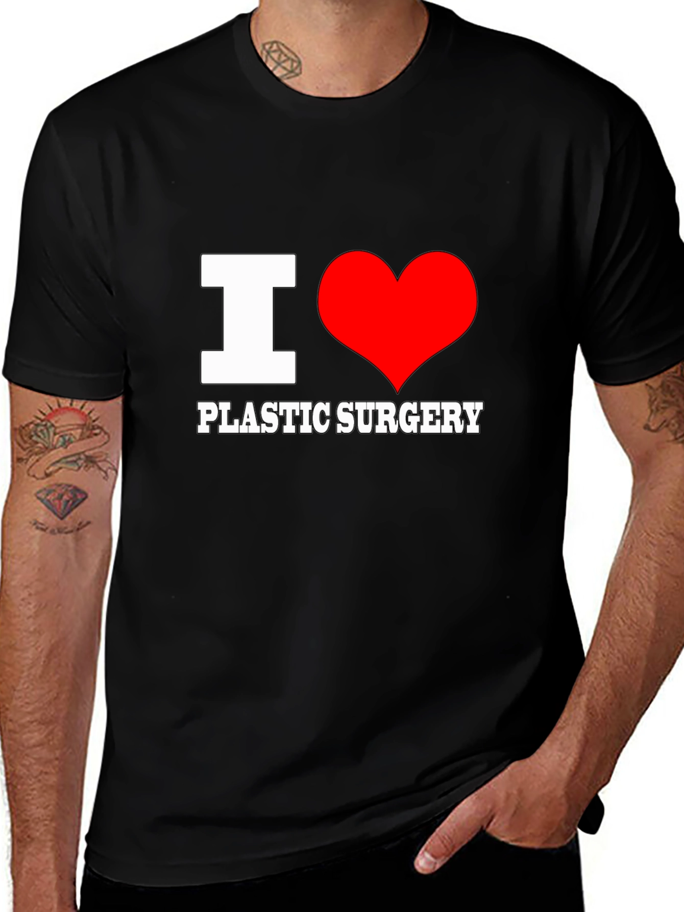 Variant 2 of I Love Plastic Surgery T-Shirt - Novelty Tee