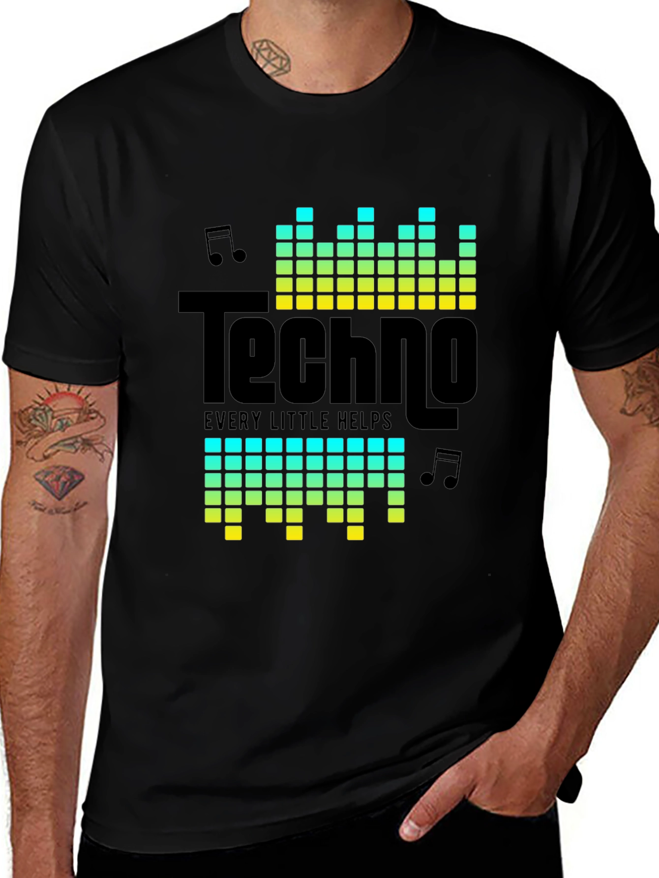 Techno Music Graphic Tee - DJ EDM Style