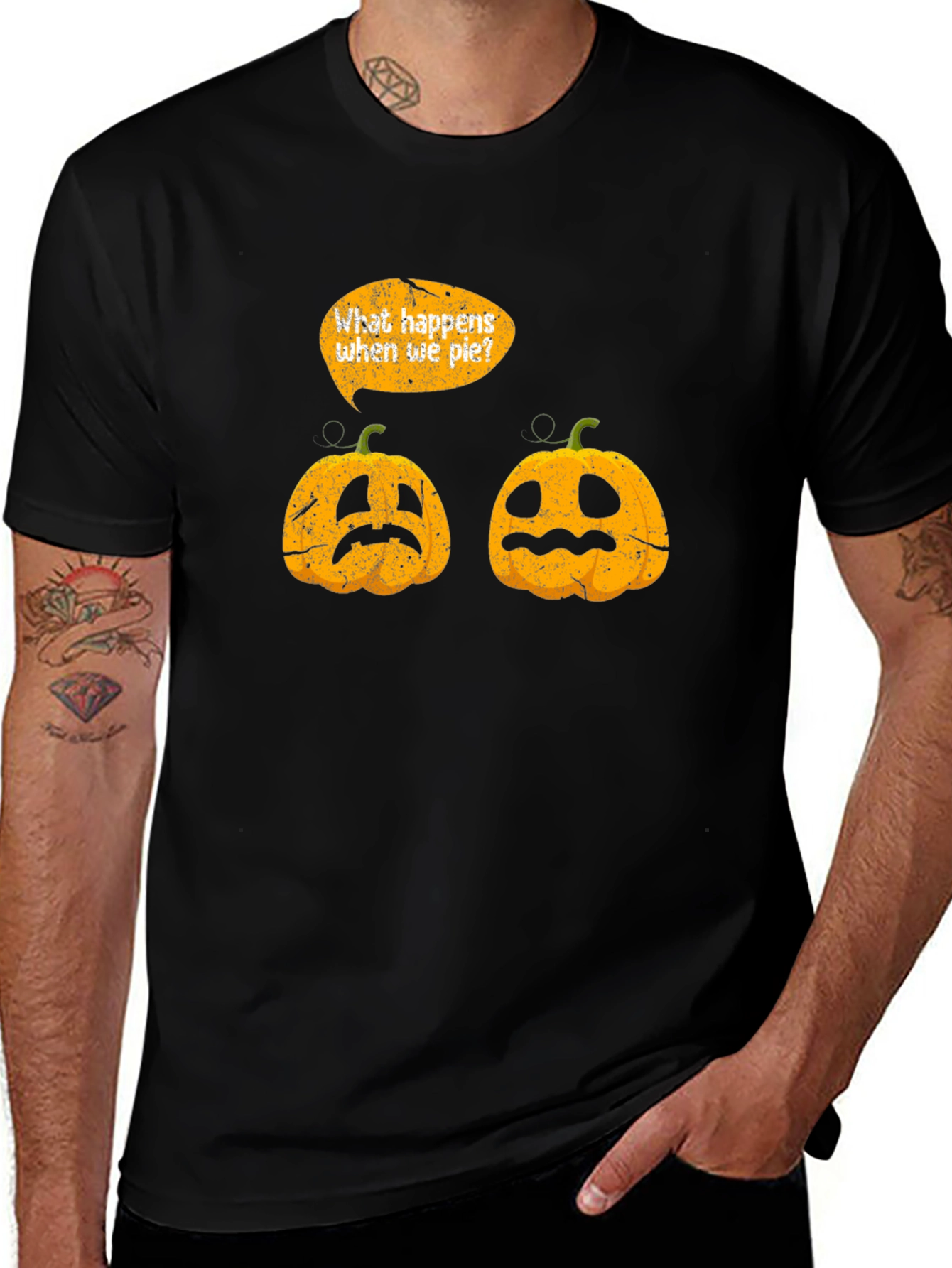 Variant 28 of Pumpkin Pie Humor T-Shirt Halloween Graphic Tee