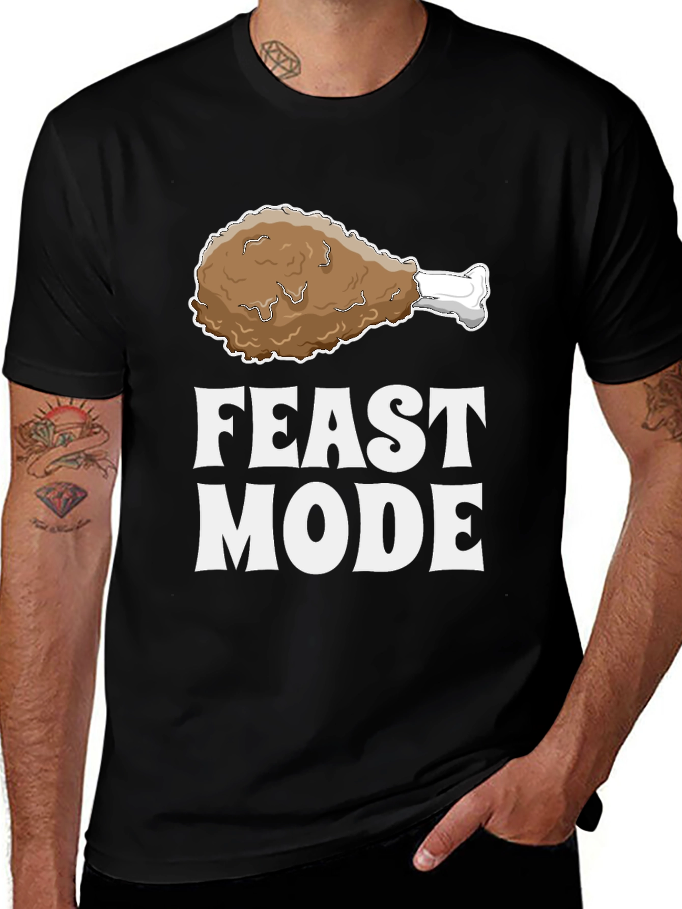 Variant 24 of Feast Mode Chicken Leg Graphic T-Shirt