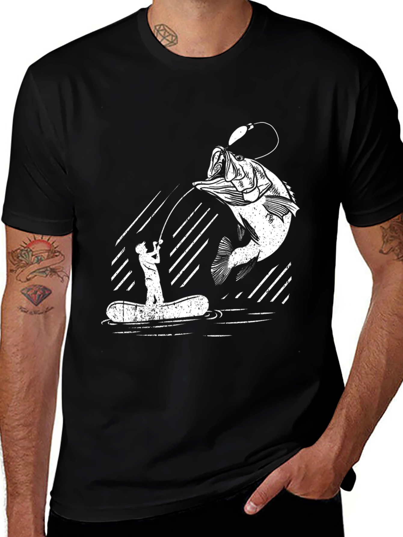 Variant 5 of Fishing Graphic Tee - Bass Catch!