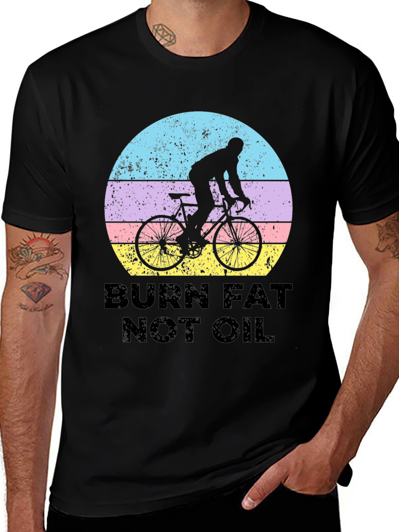 Variant 11 of Burn Fat Not Oil Biking T-Shirt