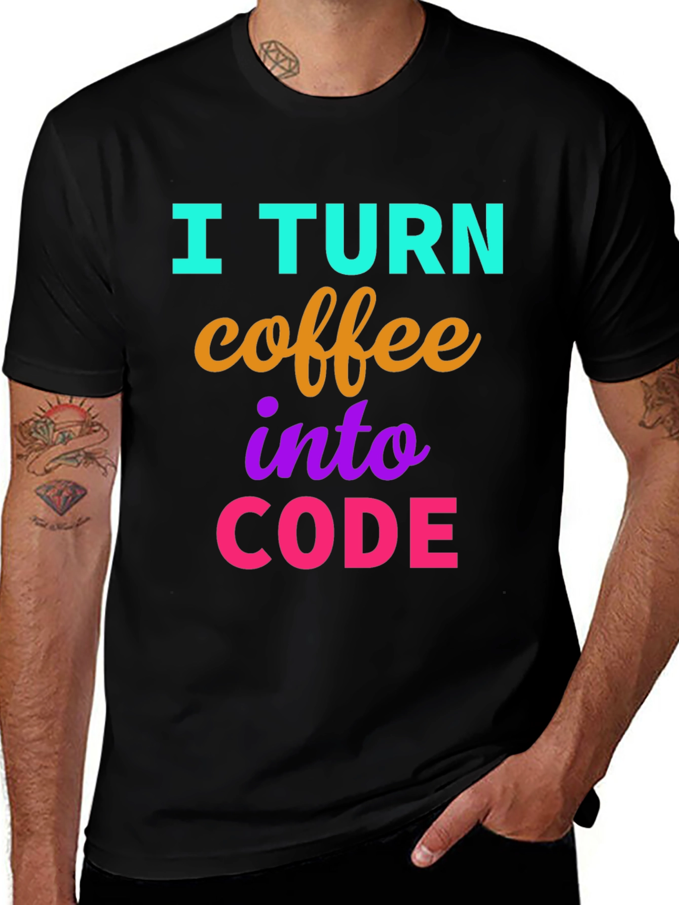 Variant 29 of I Turn Coffee Into Code T-Shirt - Programmer Gift