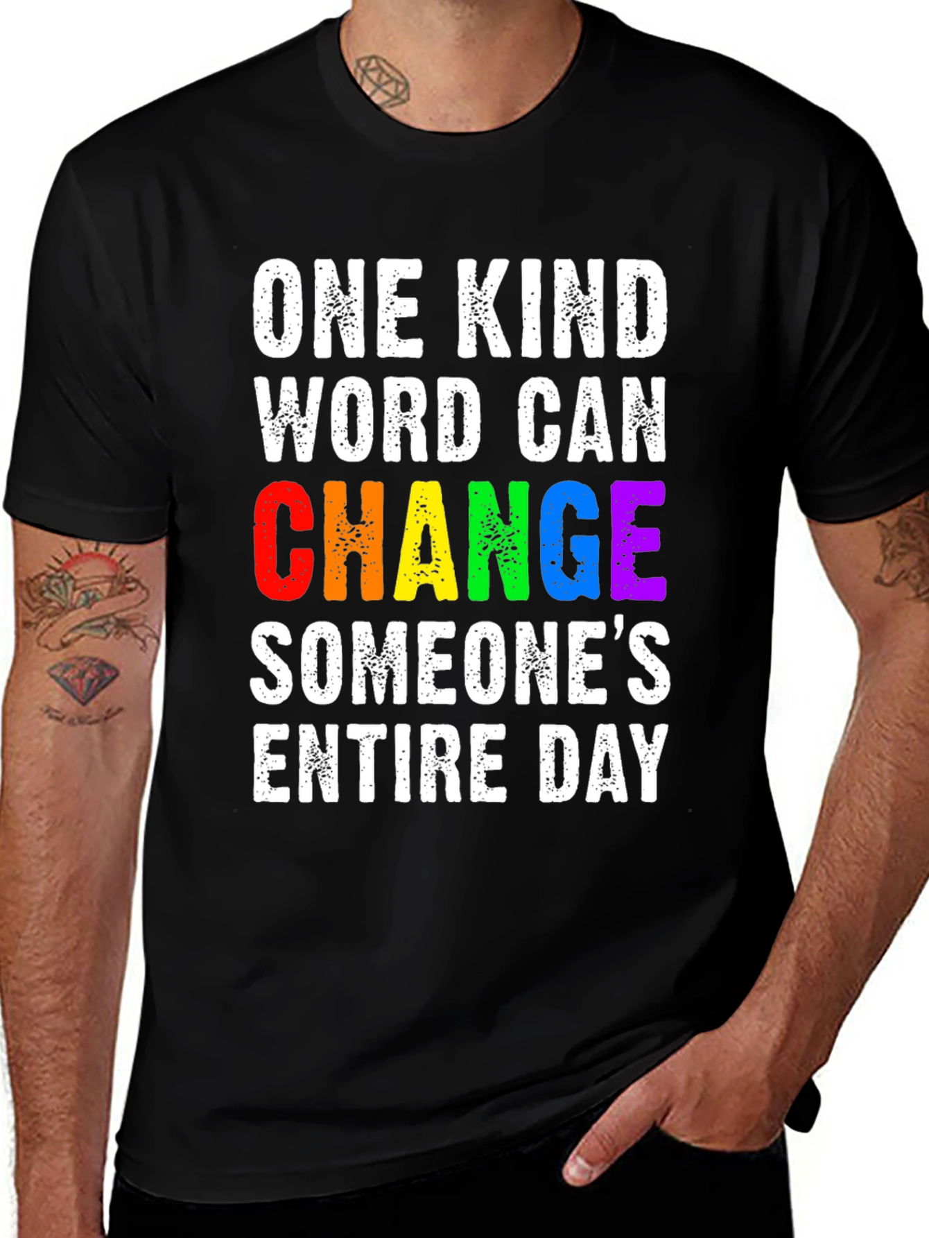 Variant 3 of Kind Word Change Pride T-Shirt