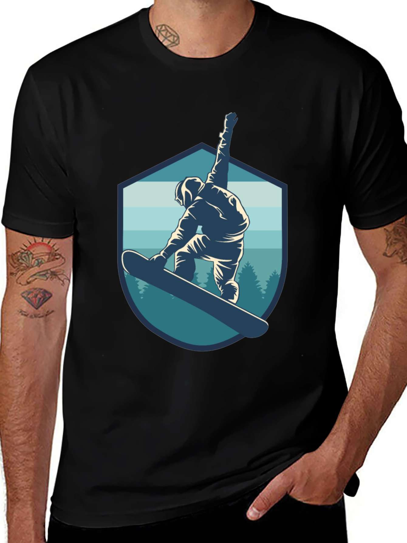 Variant 16 of Snowboarder Graphic Tee - Mountain Adventure Style