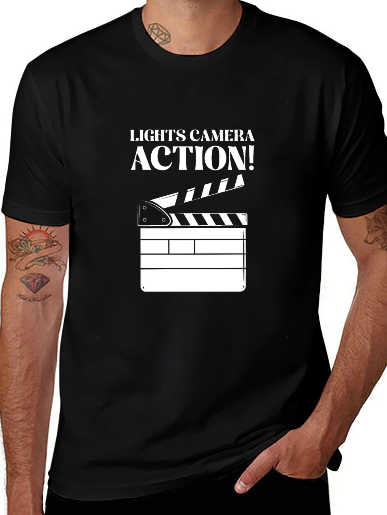 Lights Camera Action T-Shirt - Movie Lover Tee