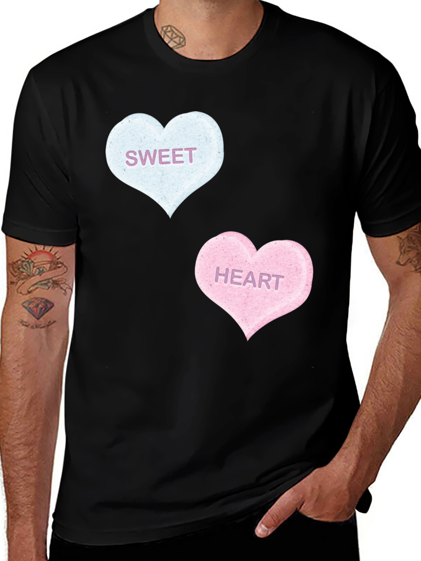 Variant 11 of Sweet Hearts Graphic Tee - Black