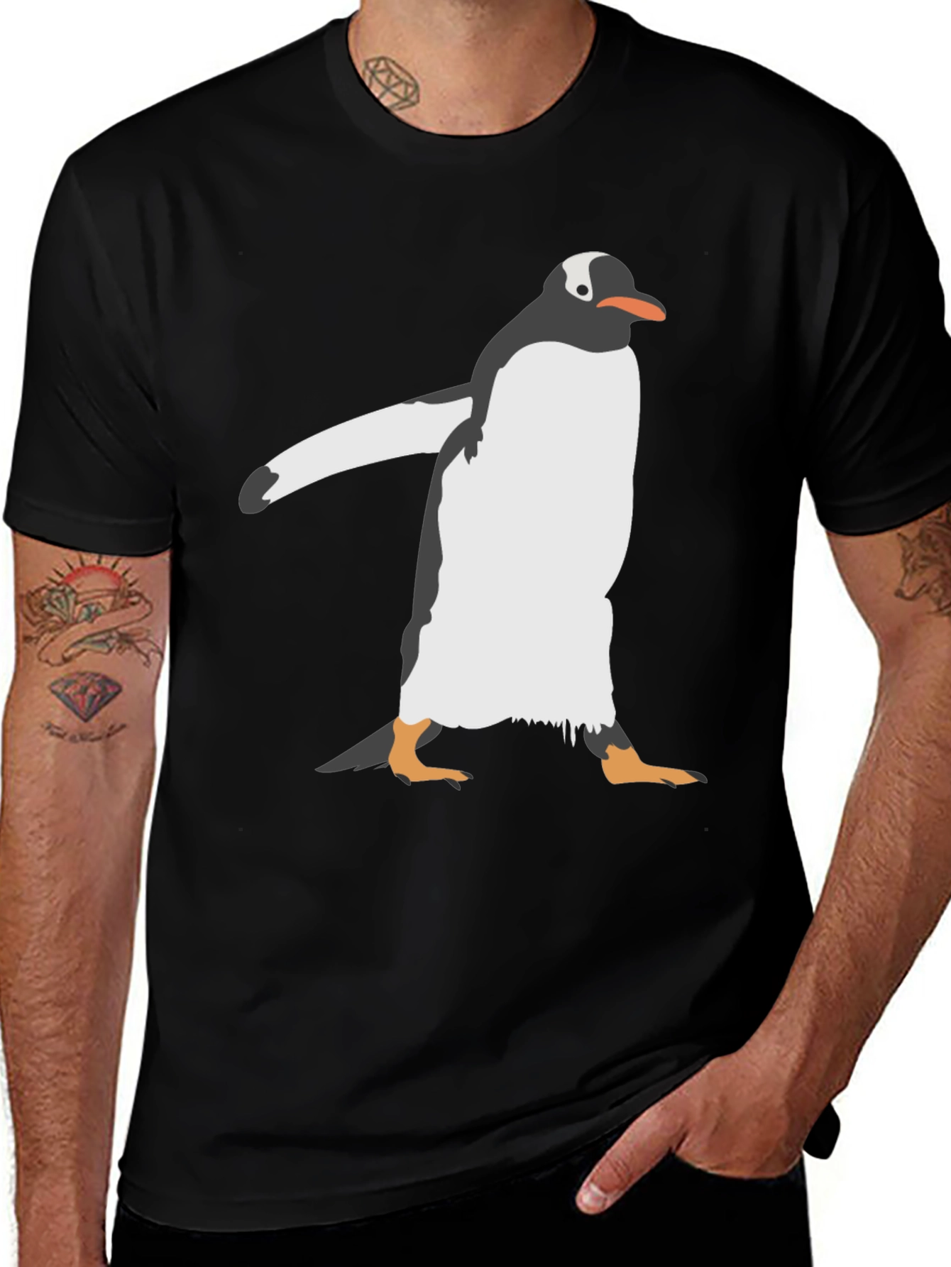 Variant 26 of Penguin Graphic Print Black T-Shirt