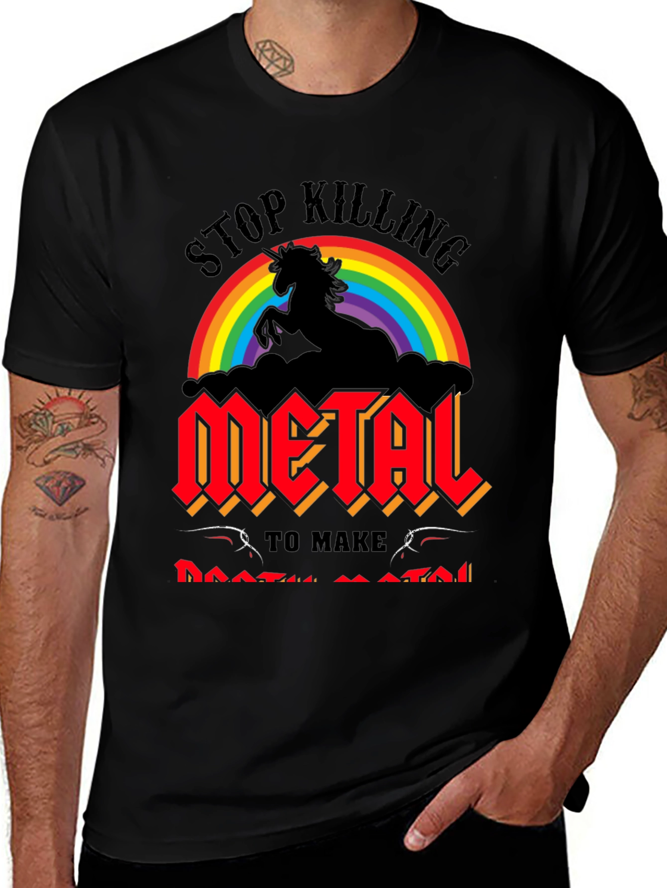 Stop Killing Unicorn Metal Band T-Shirt