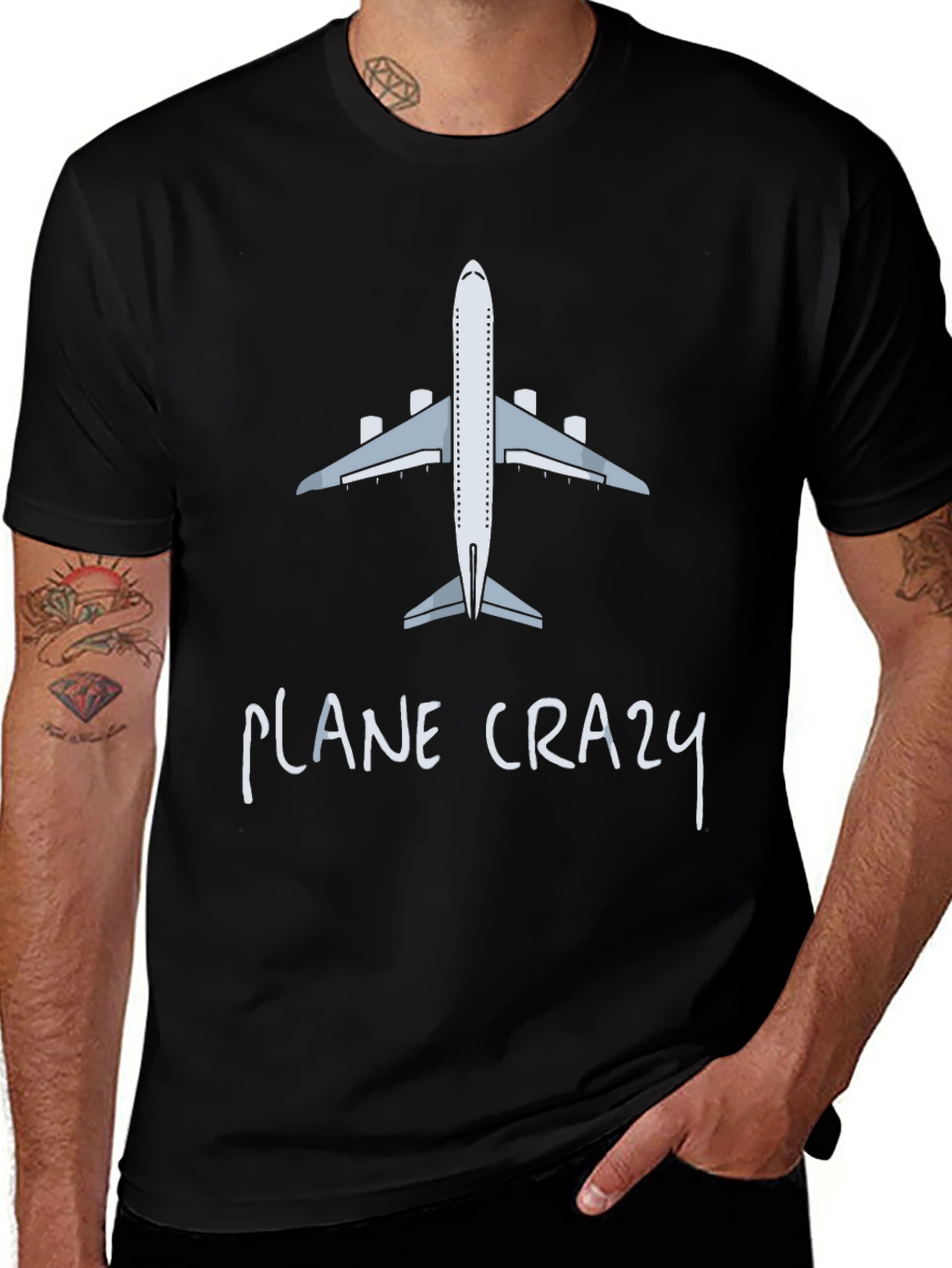 Variant 29 of Plane Crazy Graphic Tee - Aviation Lover's Shirt