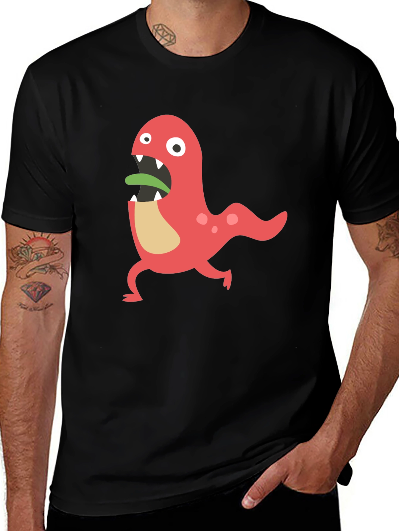 Variant 20 of Monster Graphic Tee - Funny Cartoon Design