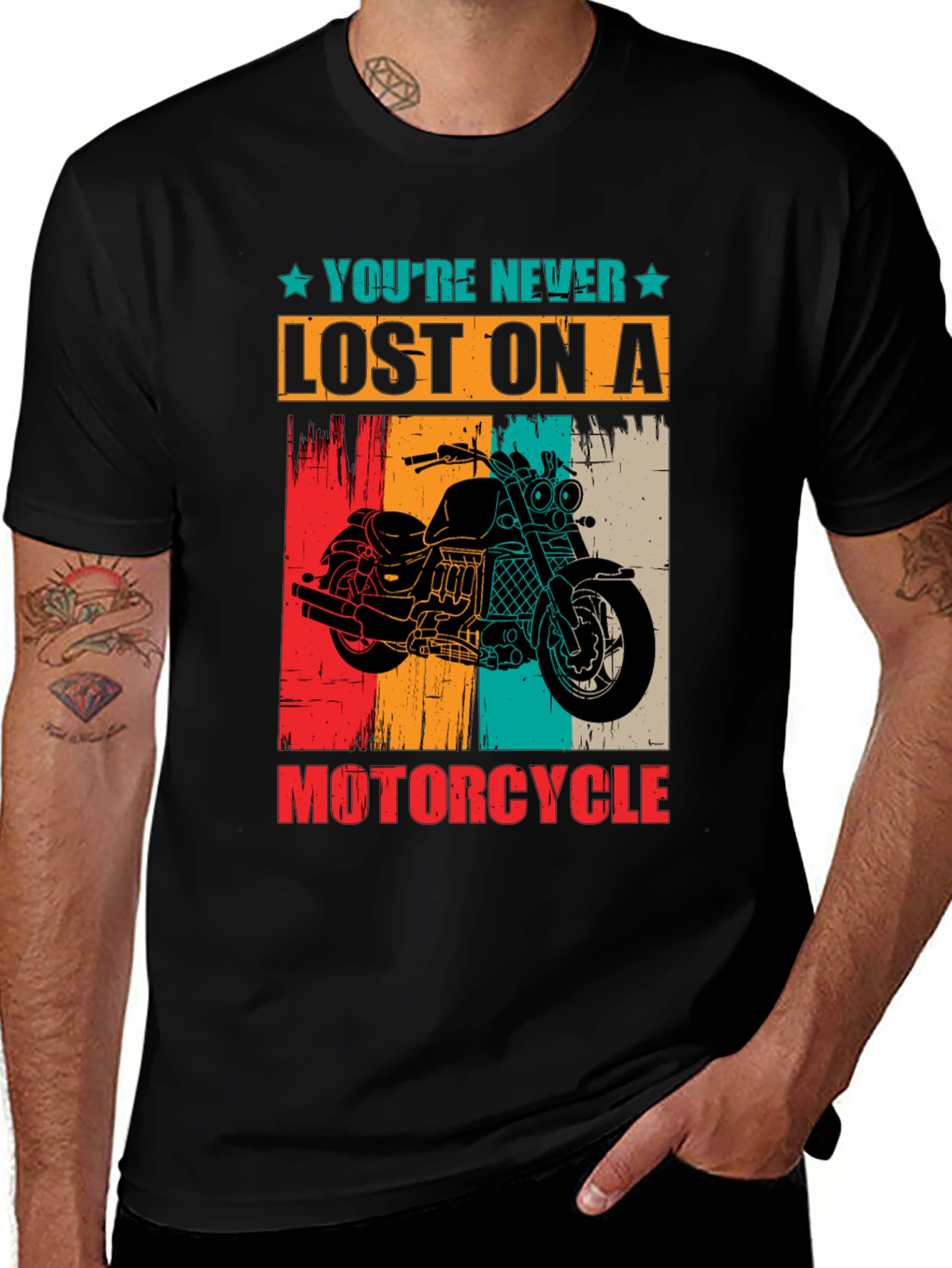 Variant 22 of You're Never Lost On A Motorcycle Graphic T-Shirt
