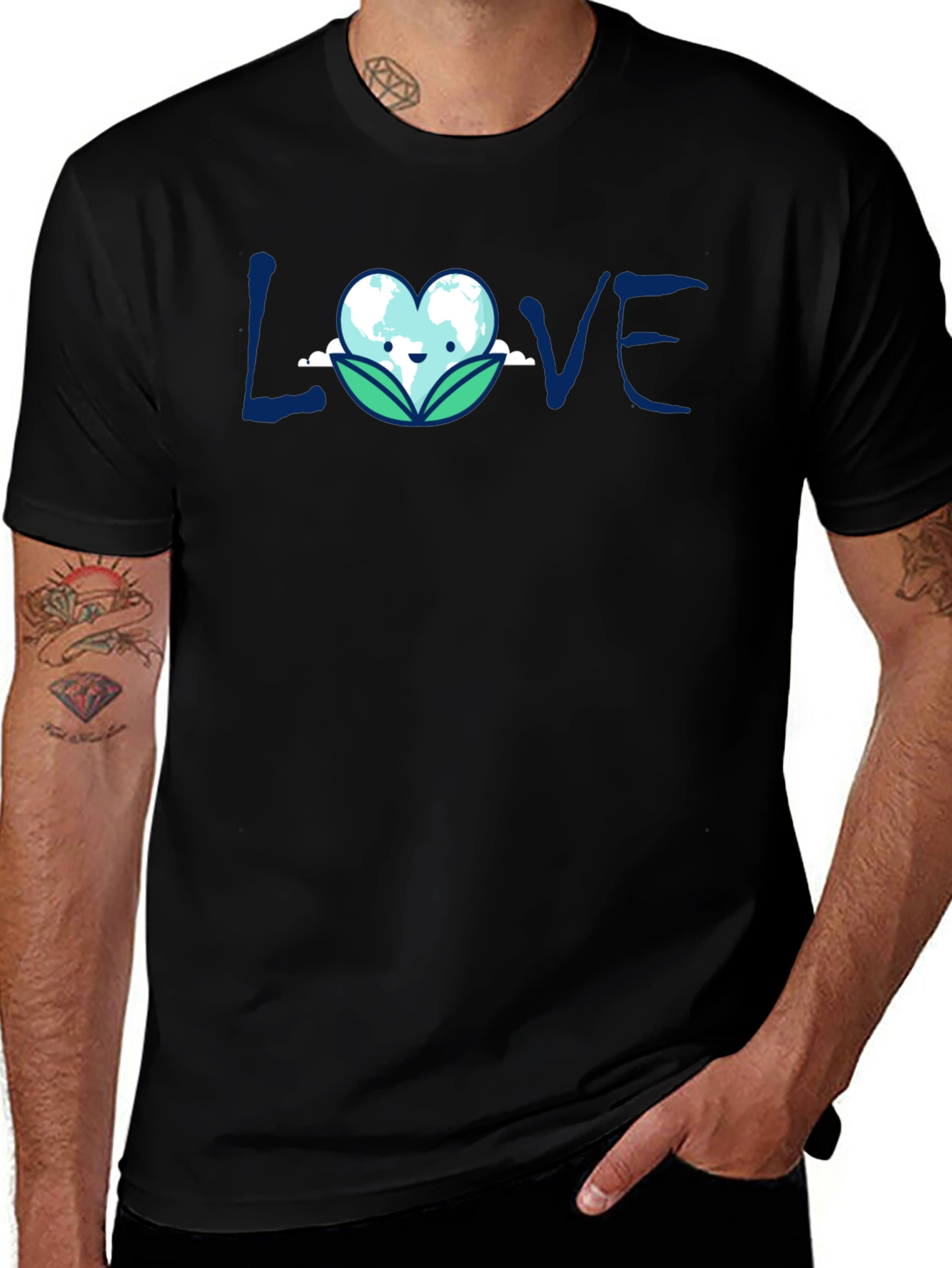 Love Earth Graphic T-Shirt - Eco-Friendly Design