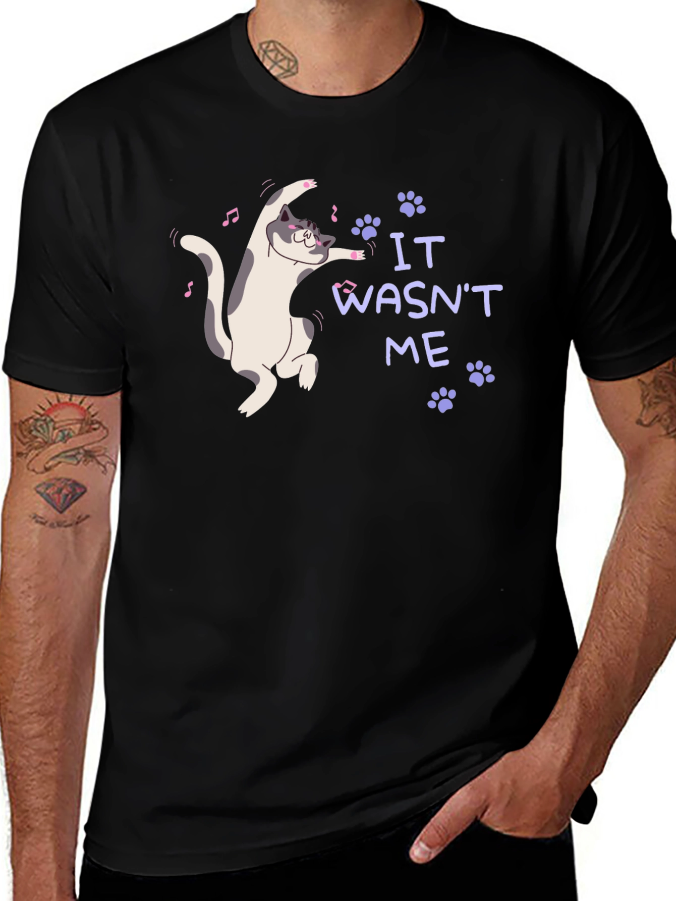 Variant 14 of It Wasn't Me Cat T-Shirt