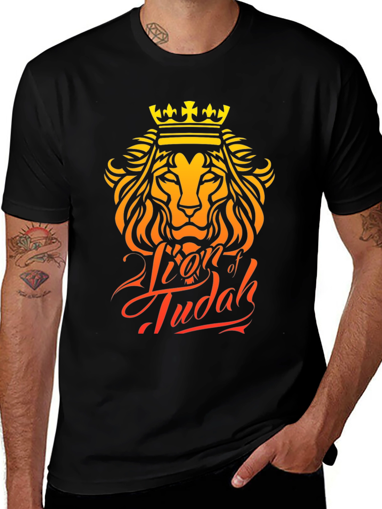 Variant 6 of Lion of Judah Graphic Tee - Black