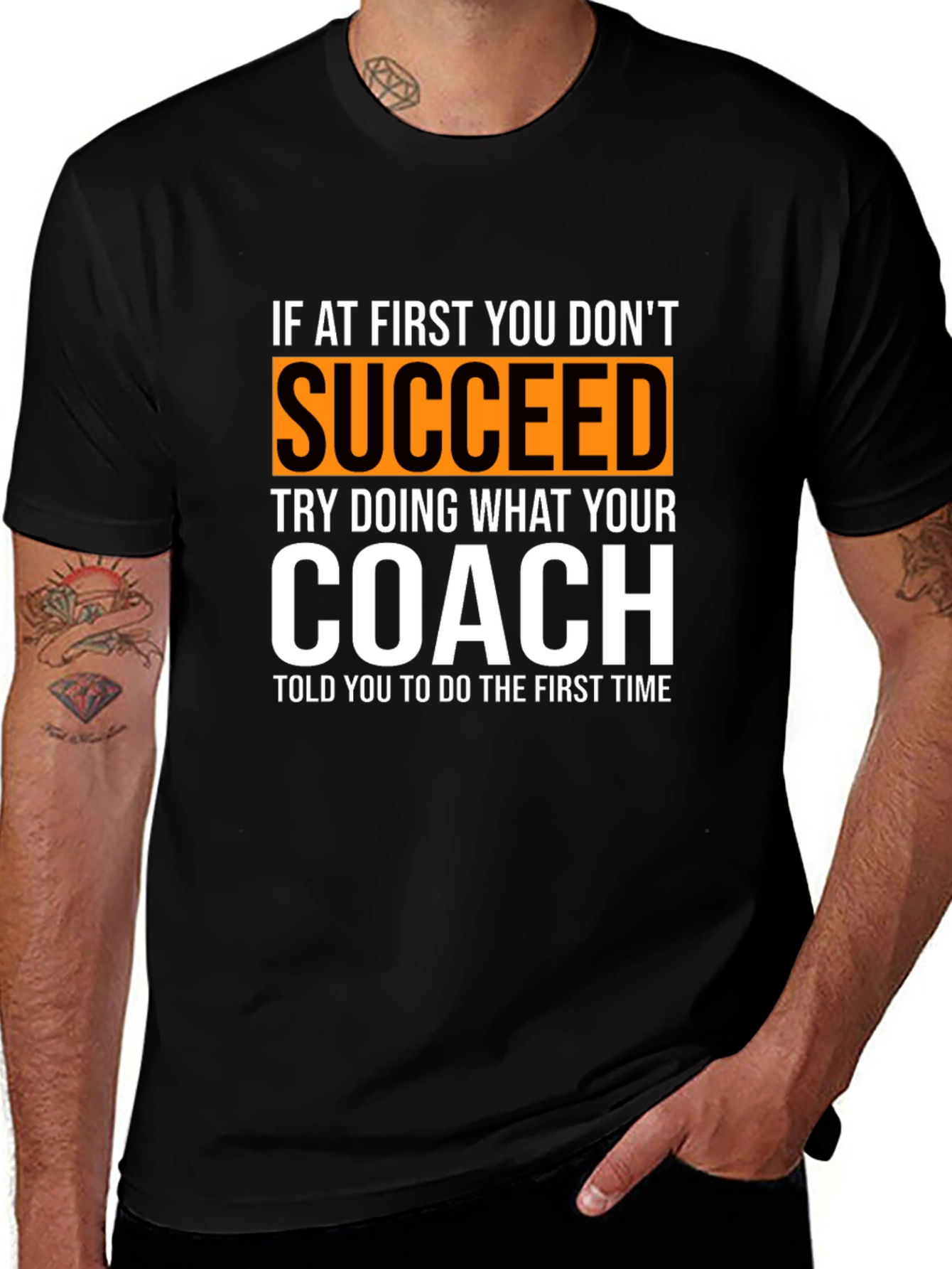 Variant 11 of Succeed Coach T-Shirt - Motivational Sports Tee