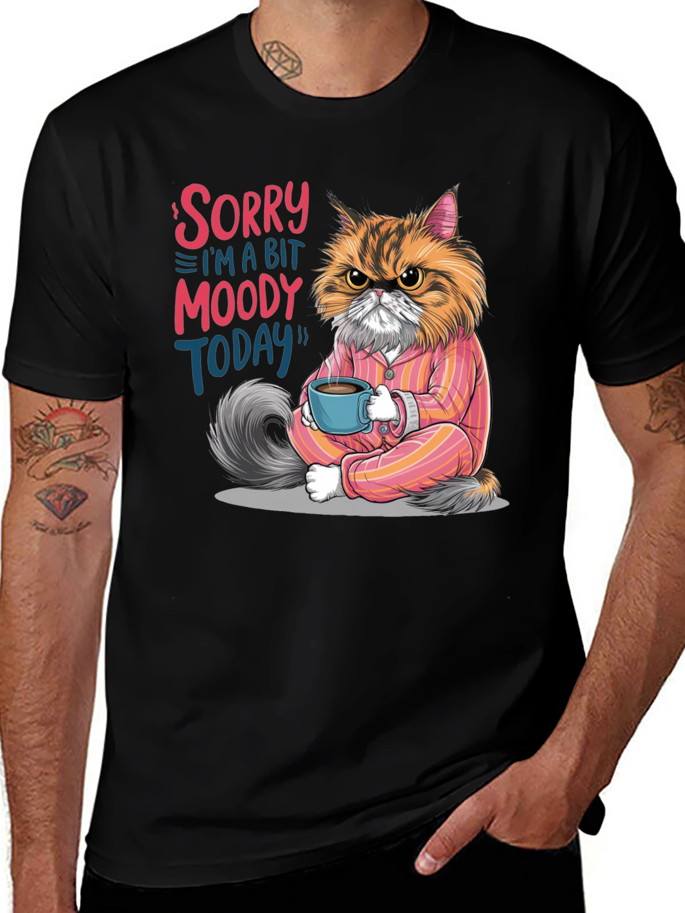 Variant 24 of Moody Cat Coffee Shirt