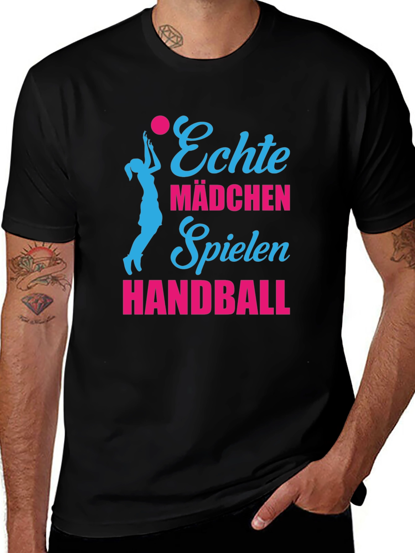 Variant 18 of Echte Mädchen Handball Graphic Tee