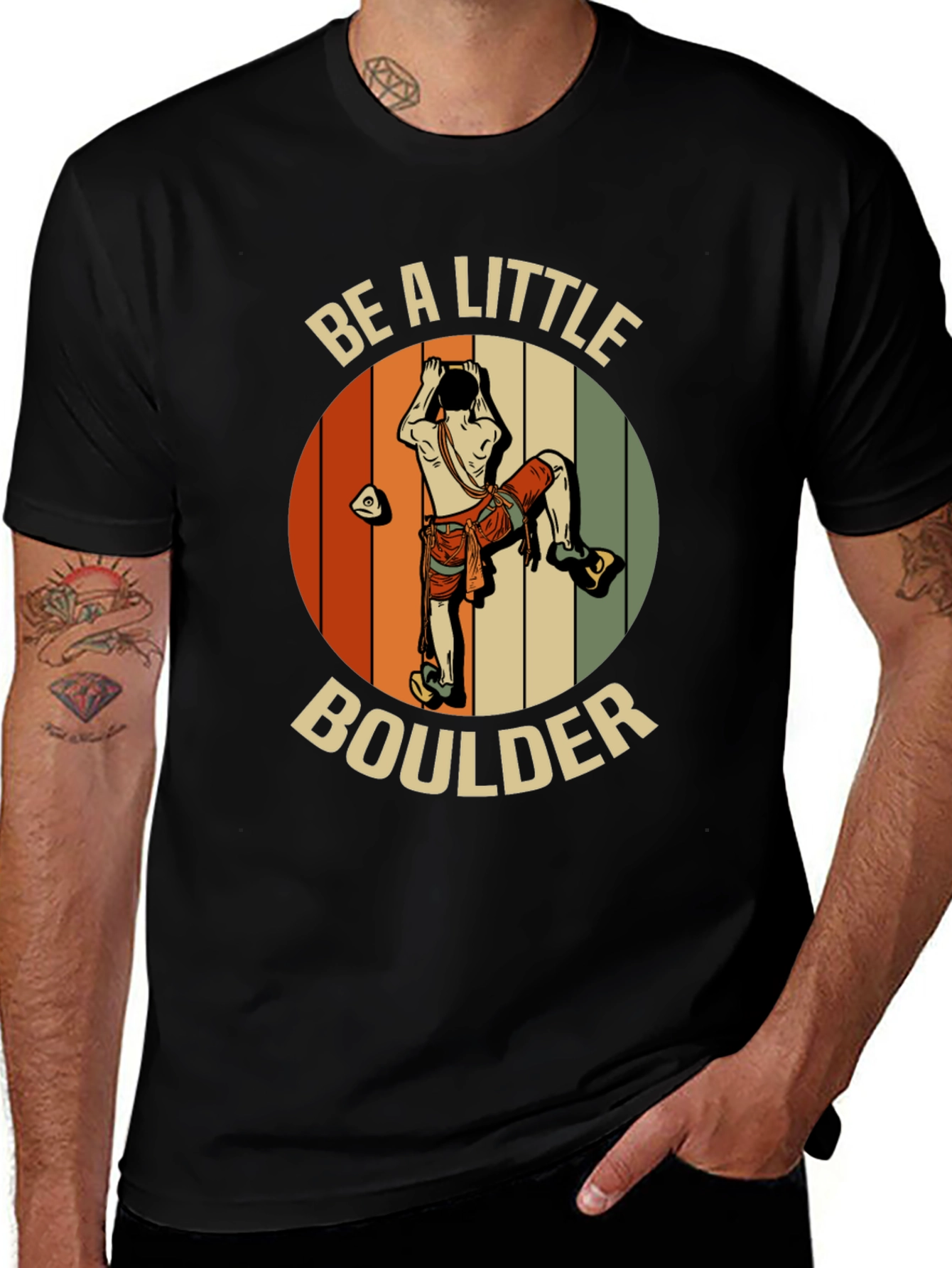 Variant 17 of Be A Little Boulder T-Shirt - Climber Graphic Tee