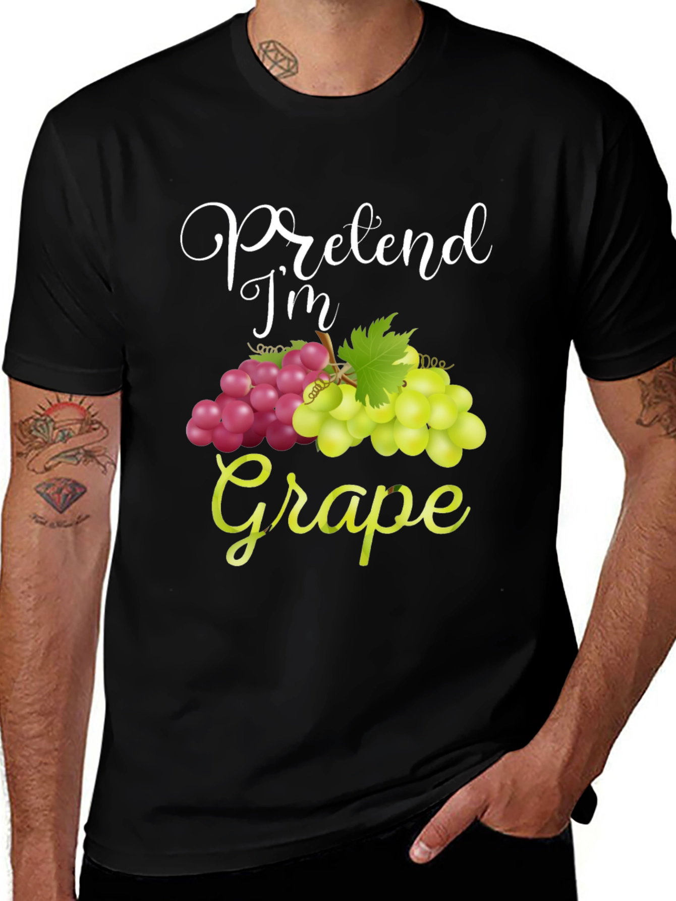 Variant 8 of Pretend I'm a Grape Funny Graphic T-Shirt