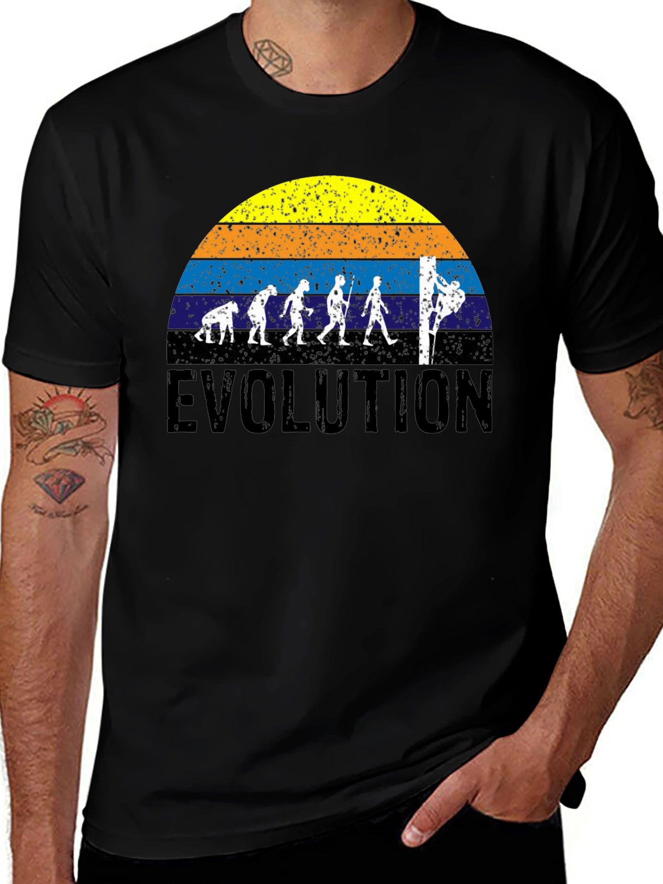 Variant 18 of Evolution of Rock Climbing T-Shirt