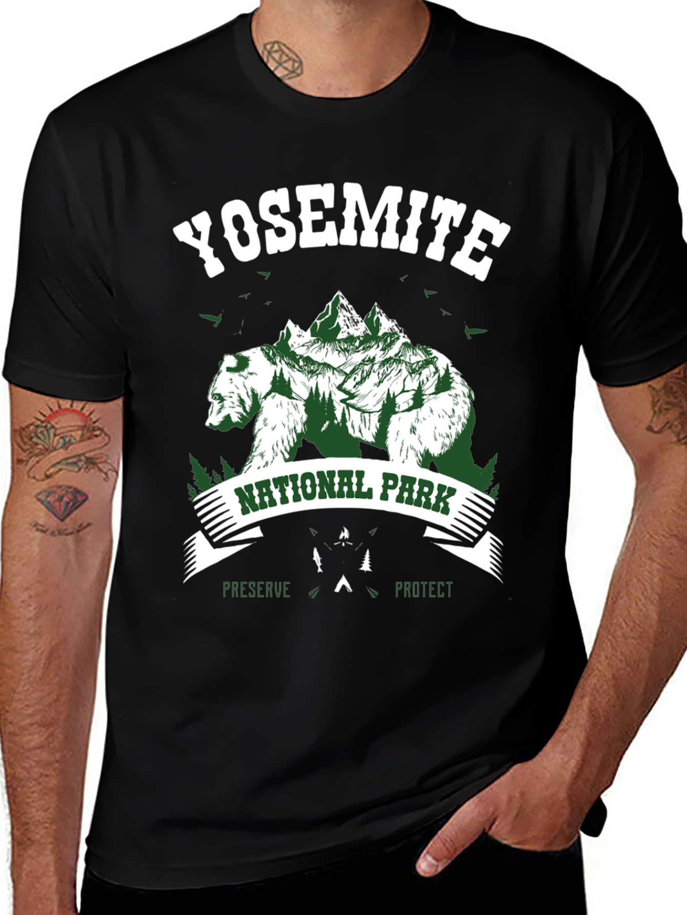 Yosemite National Park Bear Graphic T-Shirt
