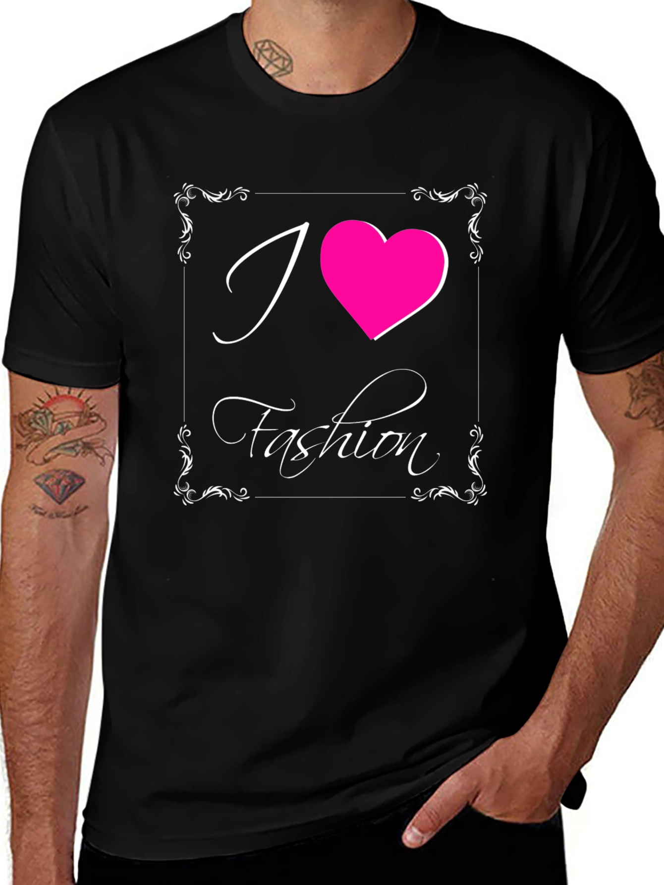 Variant 18 of I Heart Fashion Black Graphic Tee