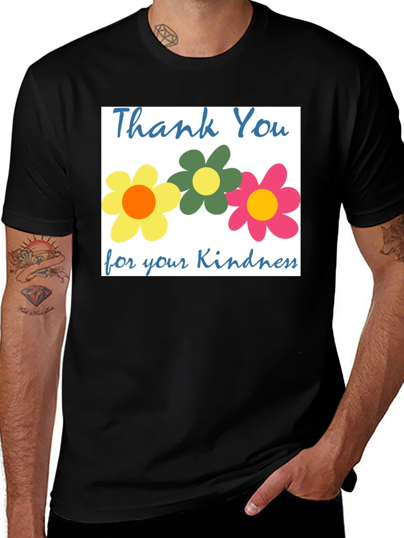 Thank You Flowers T-Shirt - Kindness Appreciation Tee