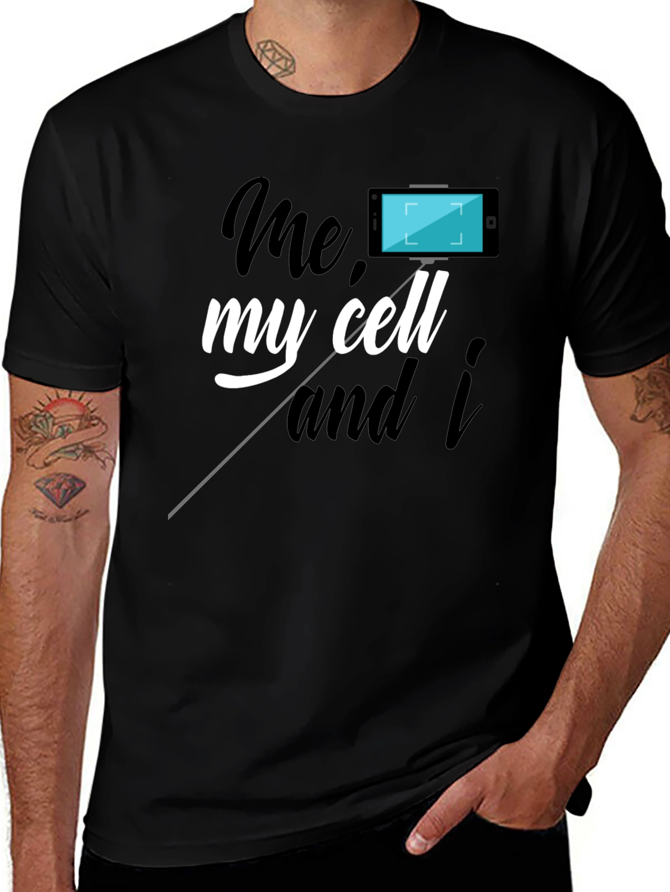 Variant 5 of Me, My Cell, and I T-Shirt - Selfie Humor