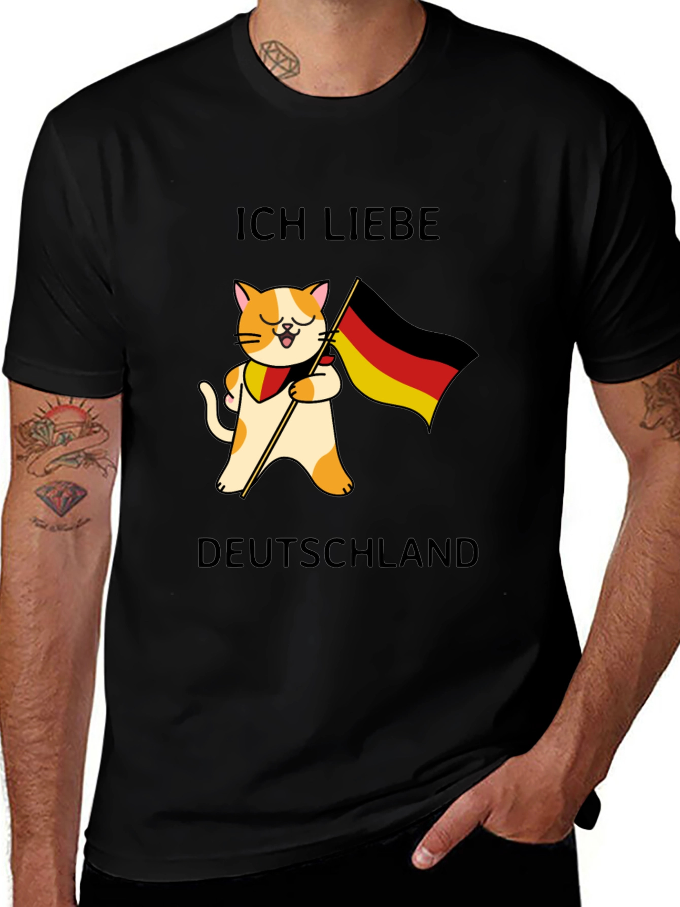 Variant 13 of Ich Liebe Deutschland Cat T-Shirt