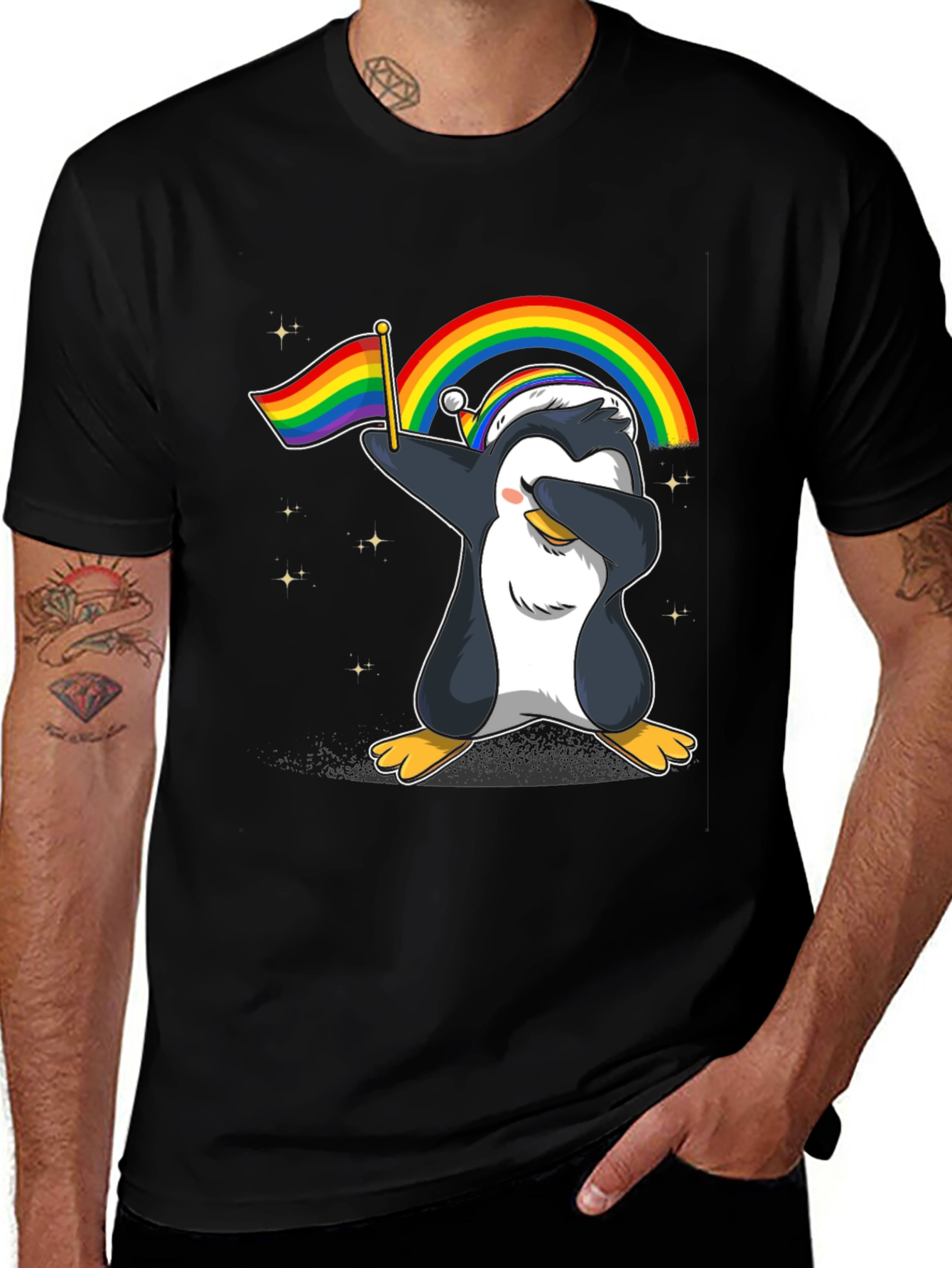 Variant 25 of Dabbing Penguin Pride T-Shirt
