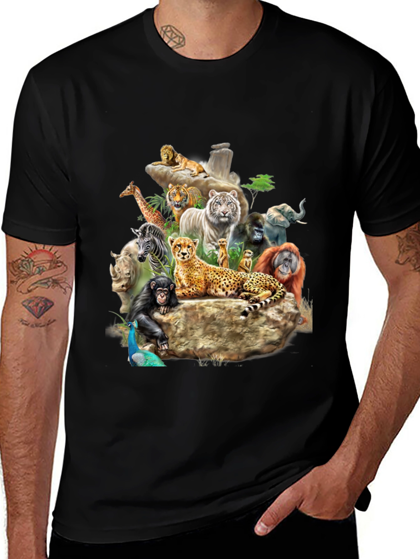 Variant 29 of Wildlife Animals Graphic Print T-Shirt
