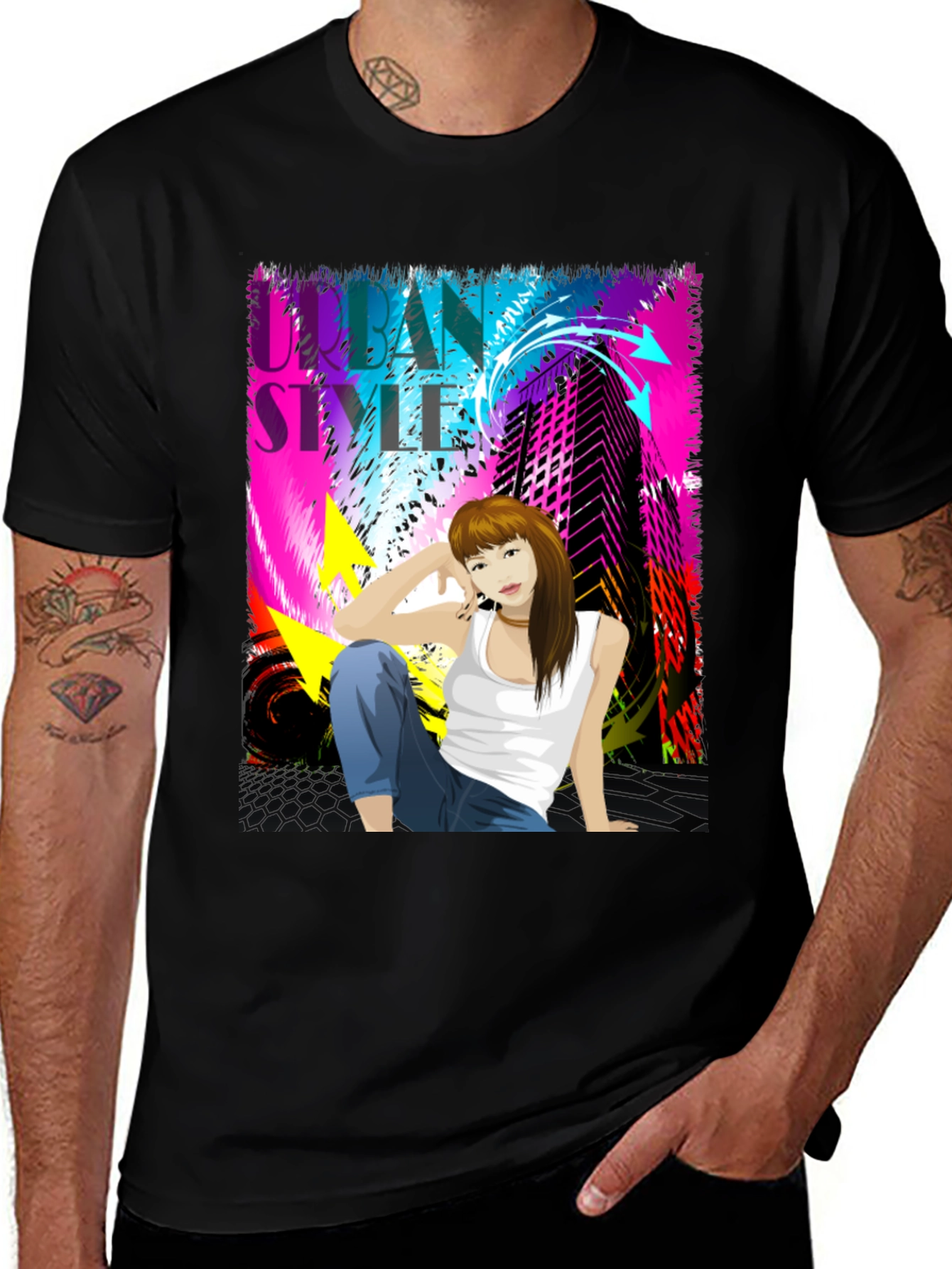 Variant 23 of Urban Style Graphic Print T-Shirt