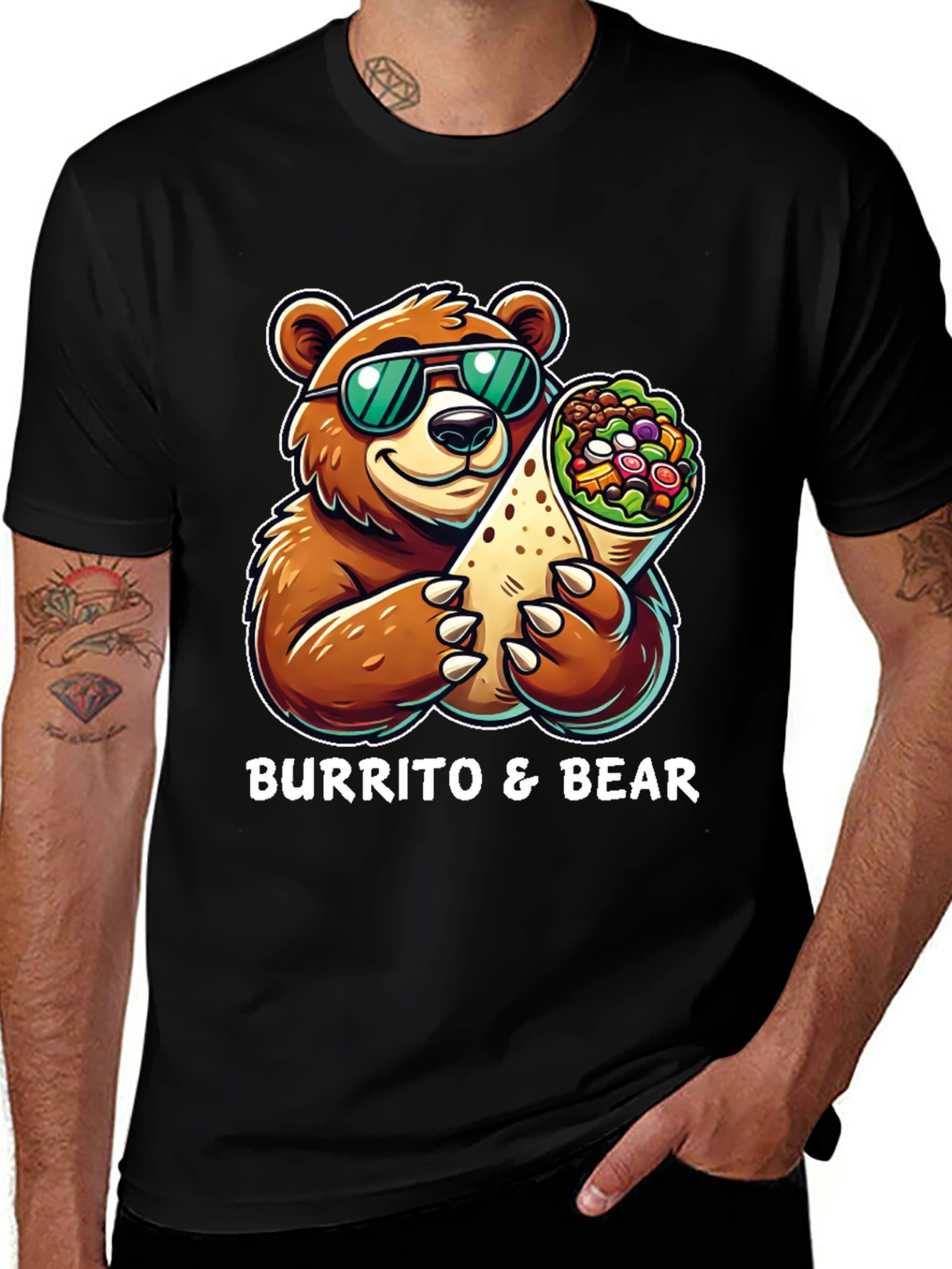 Variant 23 of Burrito & Bear Graphic T-Shirt