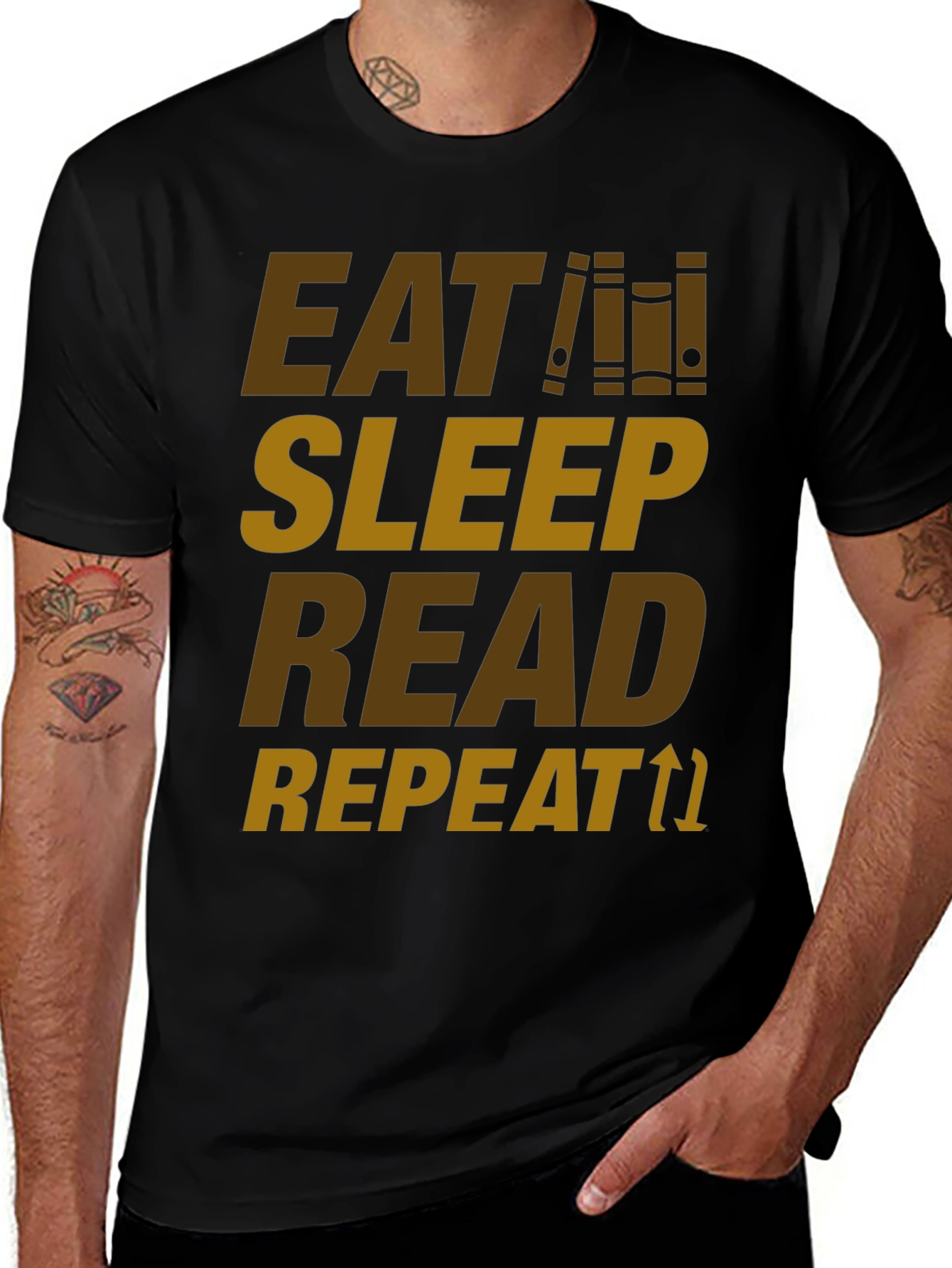 Variant 26 of Eat Sleep Read Repeat Book Lover T-Shirt