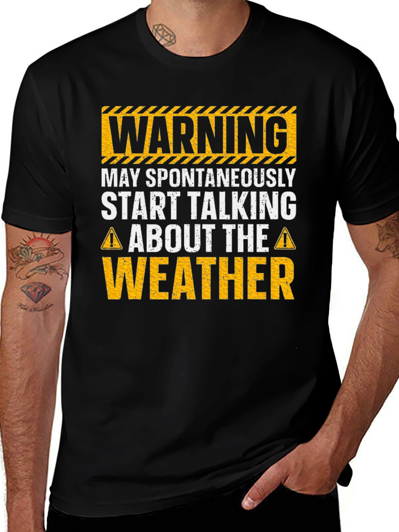 Variant 9 of Warning May Spontaneously Talk About Weather T-Shirt