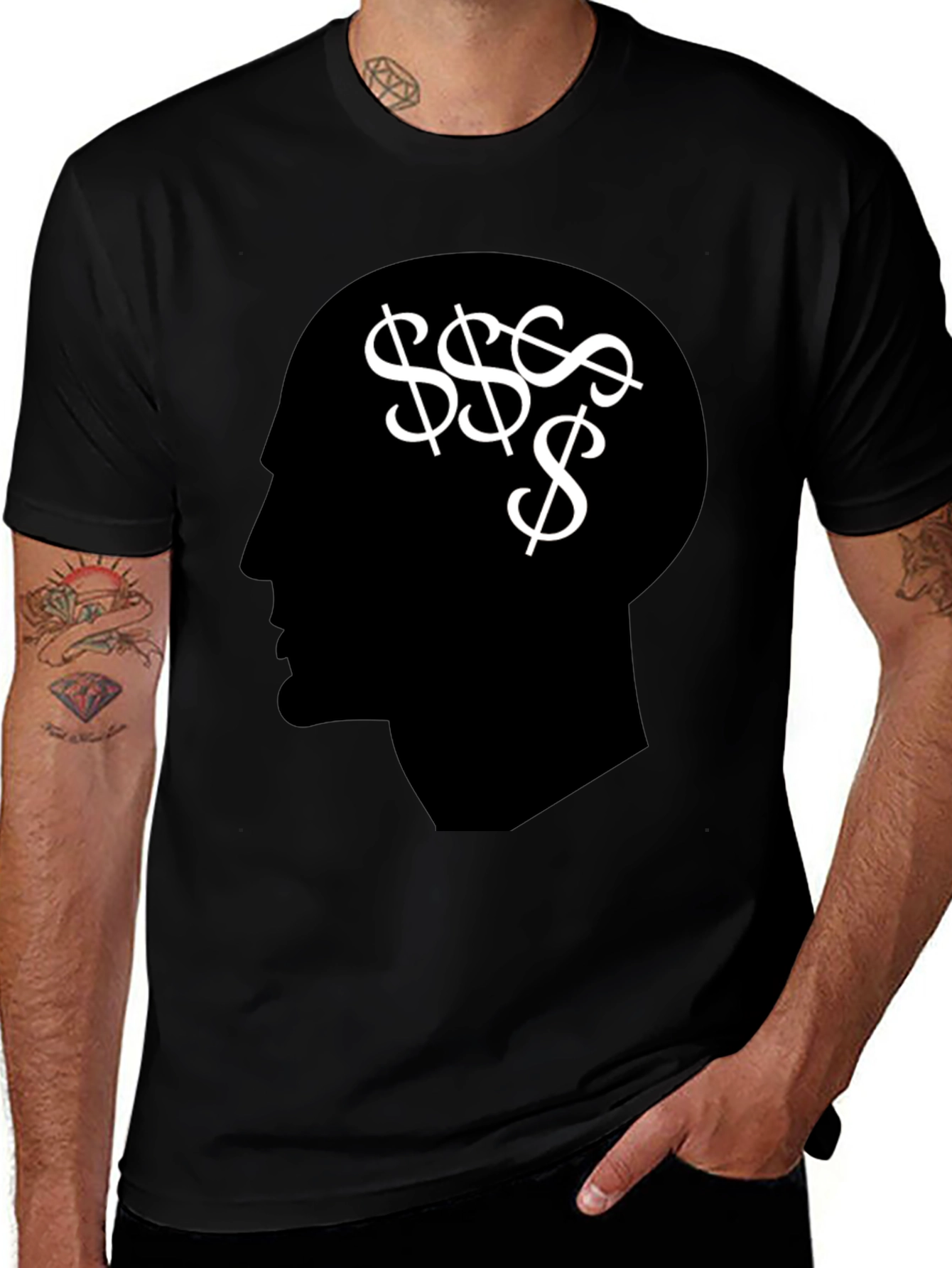 Variant 15 of Money Mindset T-Shirt - Black Graphic Tee