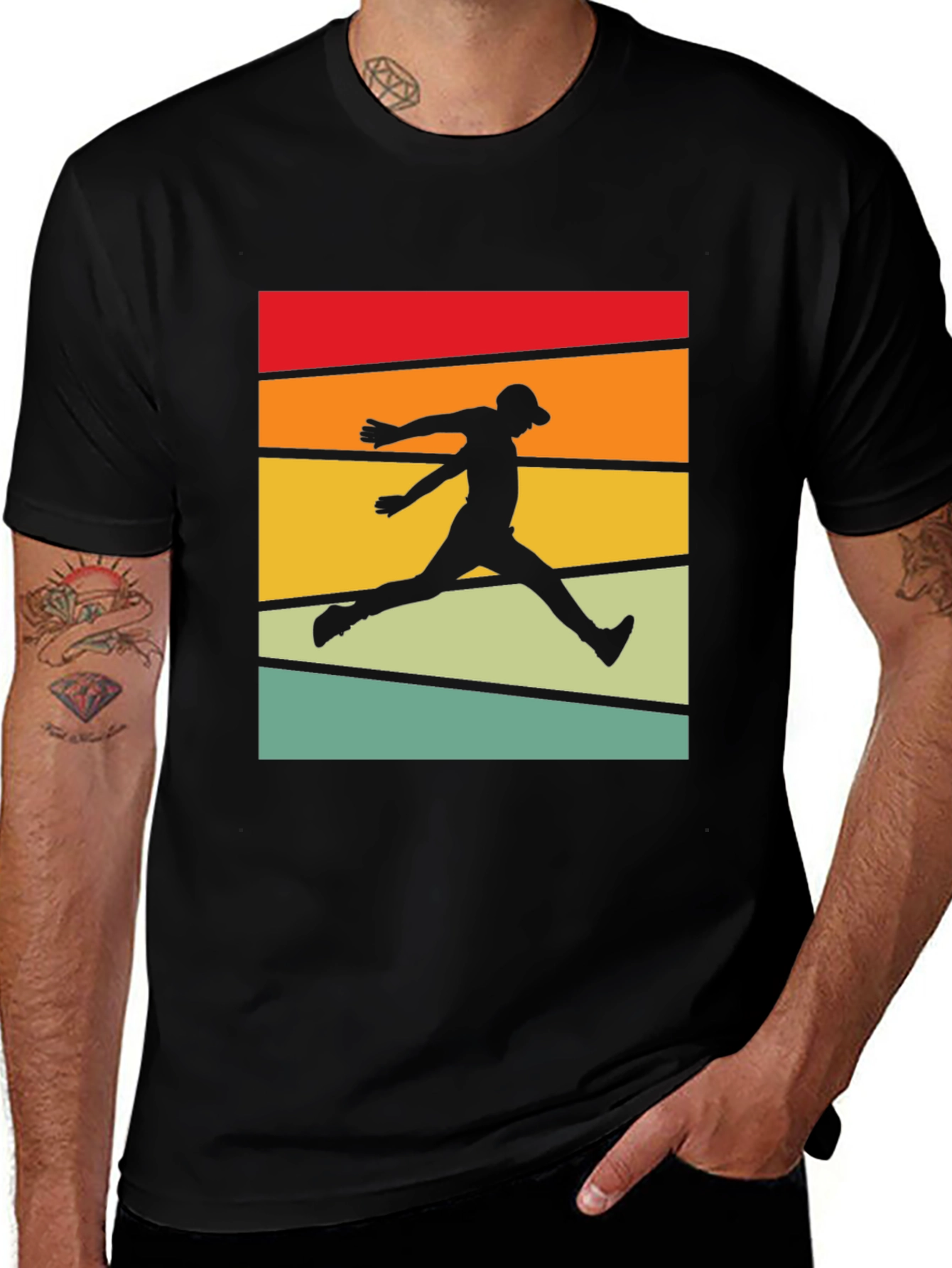 Retro Baseball Player Graphic Tee