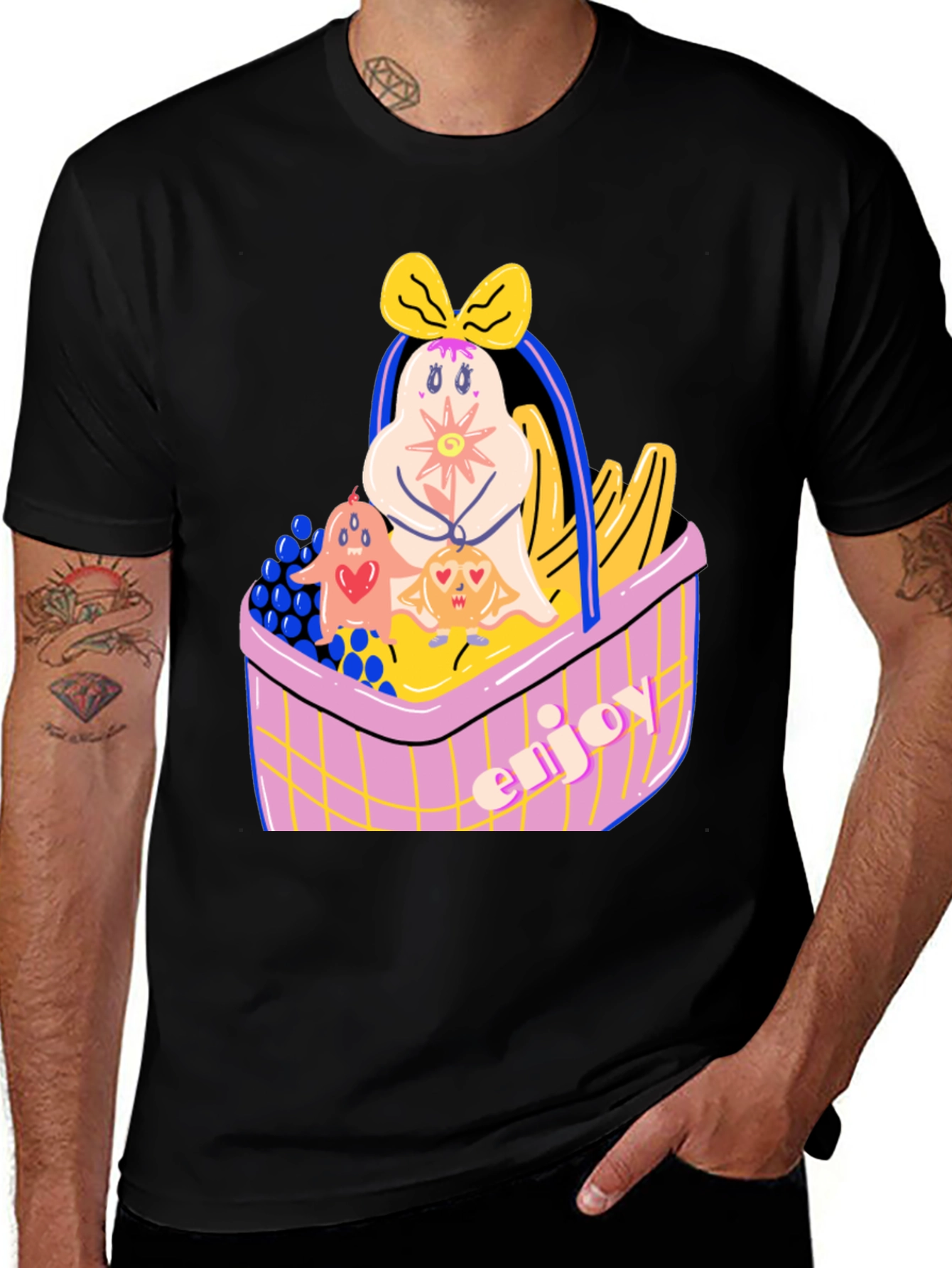 Variant 26 of Fun Fruit Basket Graphic Tee