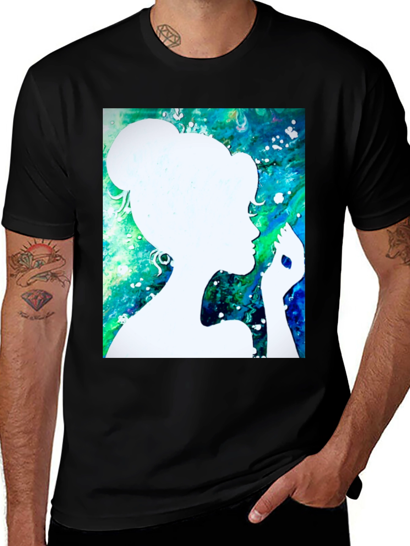 Variant 25 of Silhouette Art Black T-Shirt