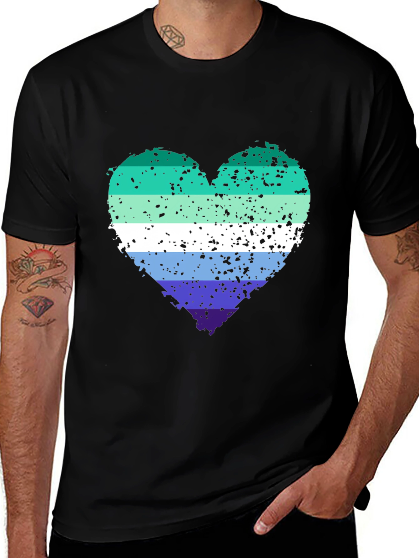 Variant 25 of Gay Pride Heart T-Shirt