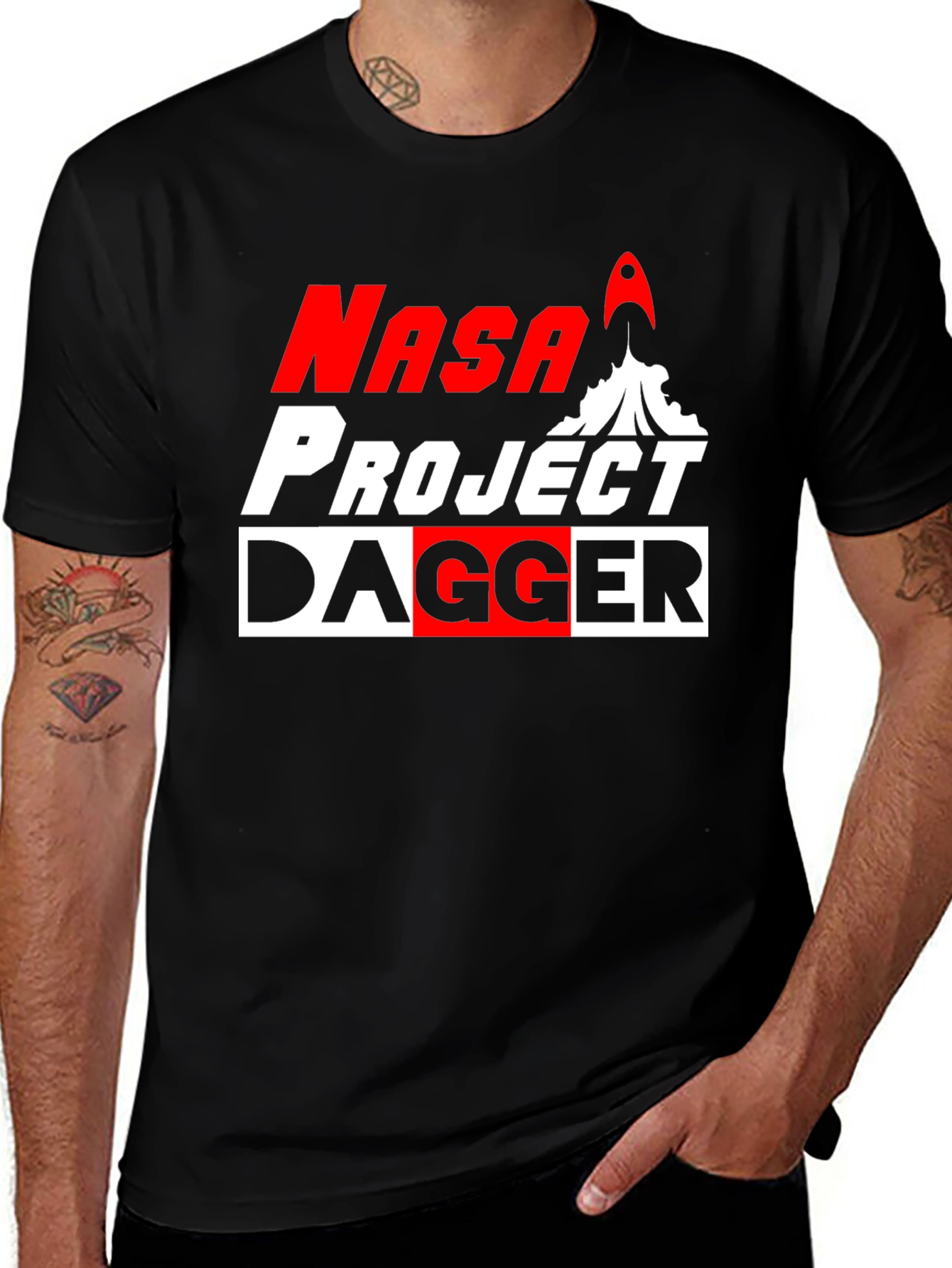 NASA Project Dagger Graphic Tee - Bold Design