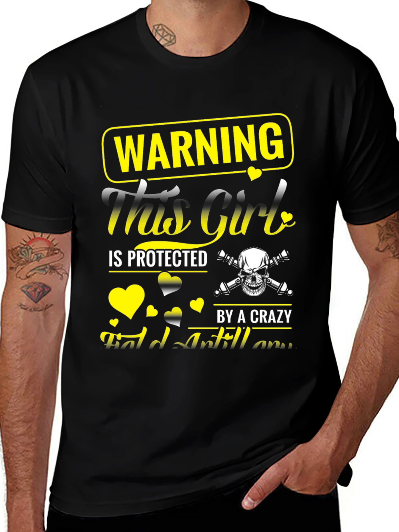 Variant 23 of Warning: Protected Girl Graphic Tee