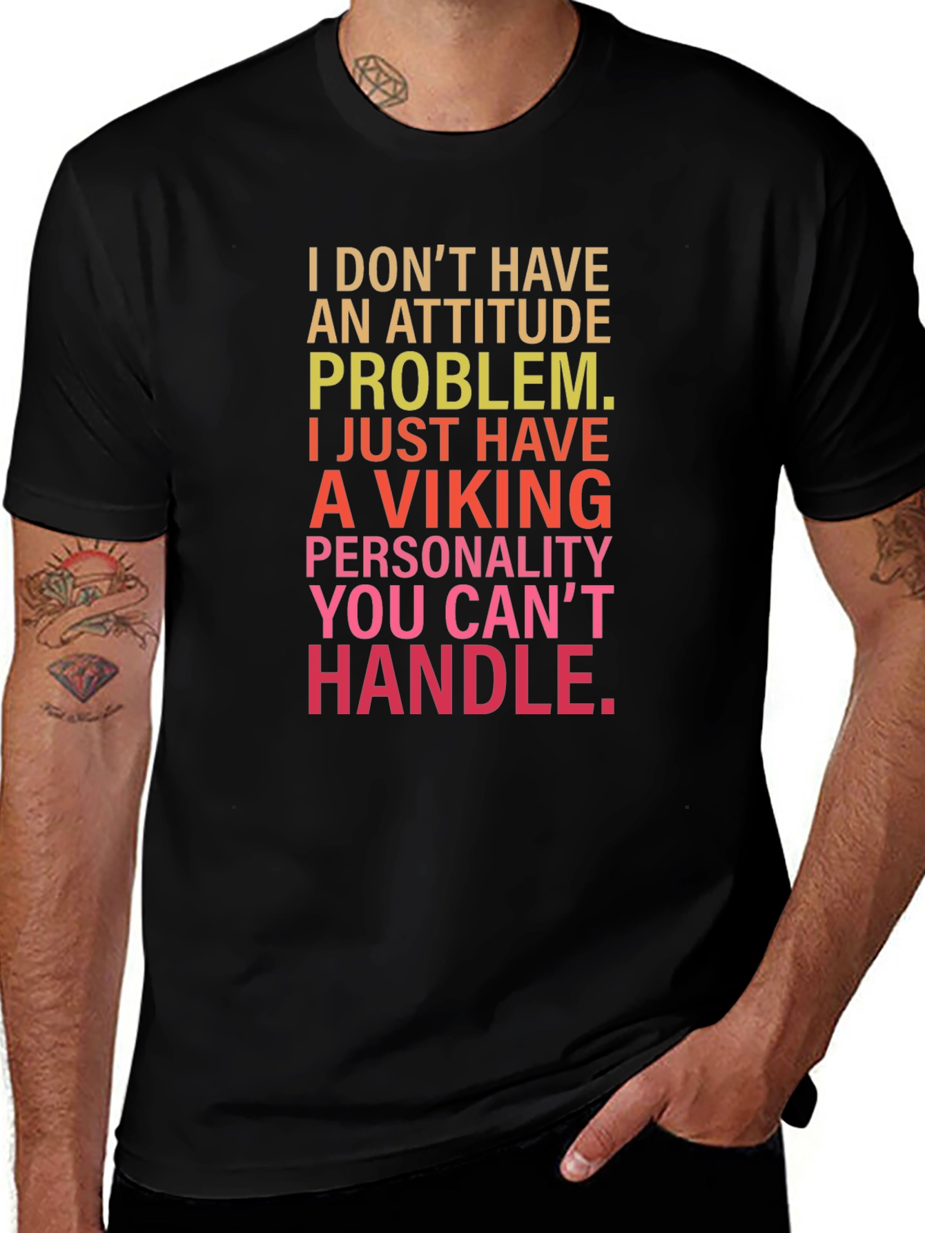 Variant 4 of Viking Personality T-Shirt - Attitude Problem Funny Tee