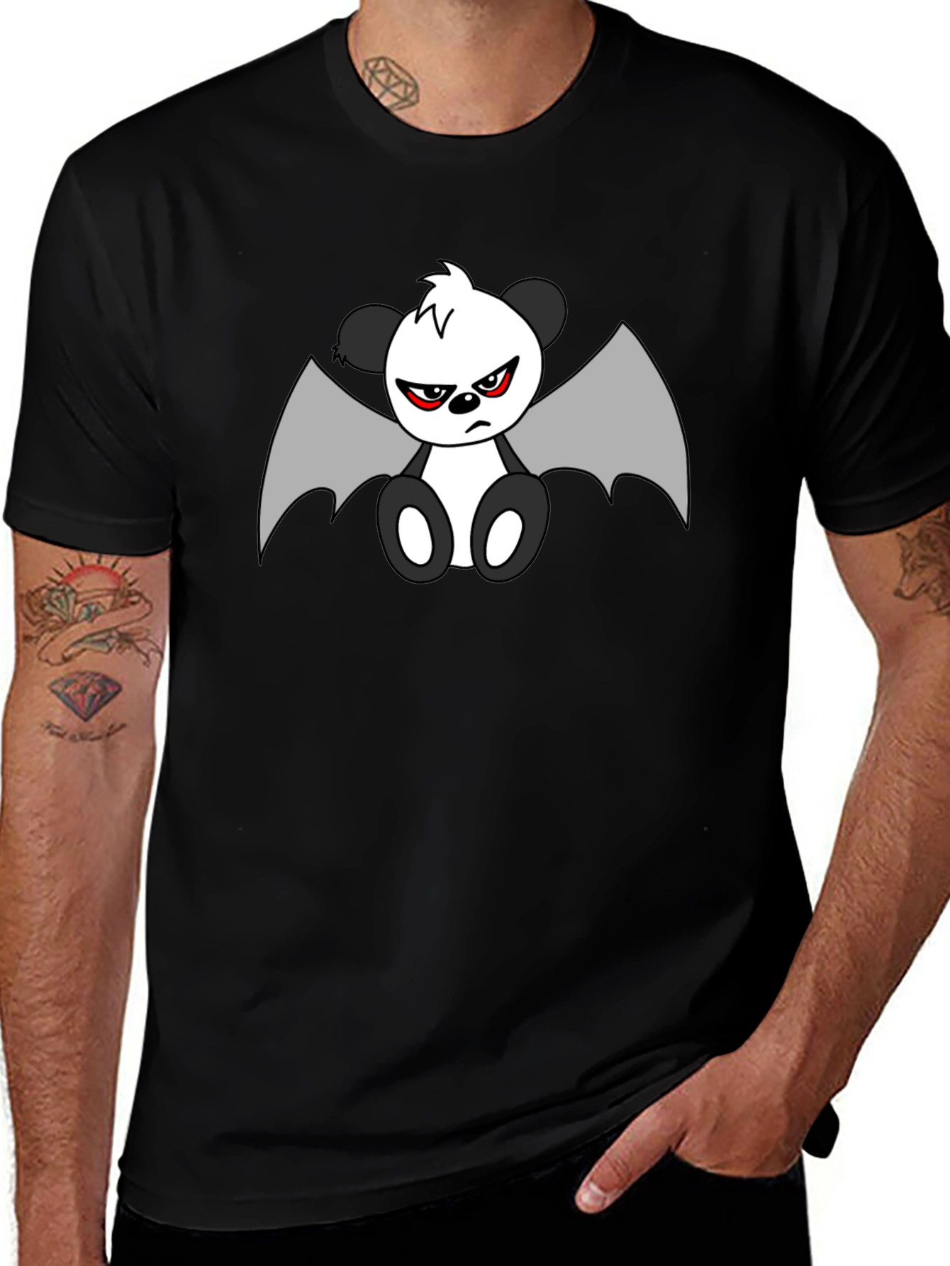 Variant 4 of Bat Bear Graphic T-Shirt - Soft Cotton, Stylish Design