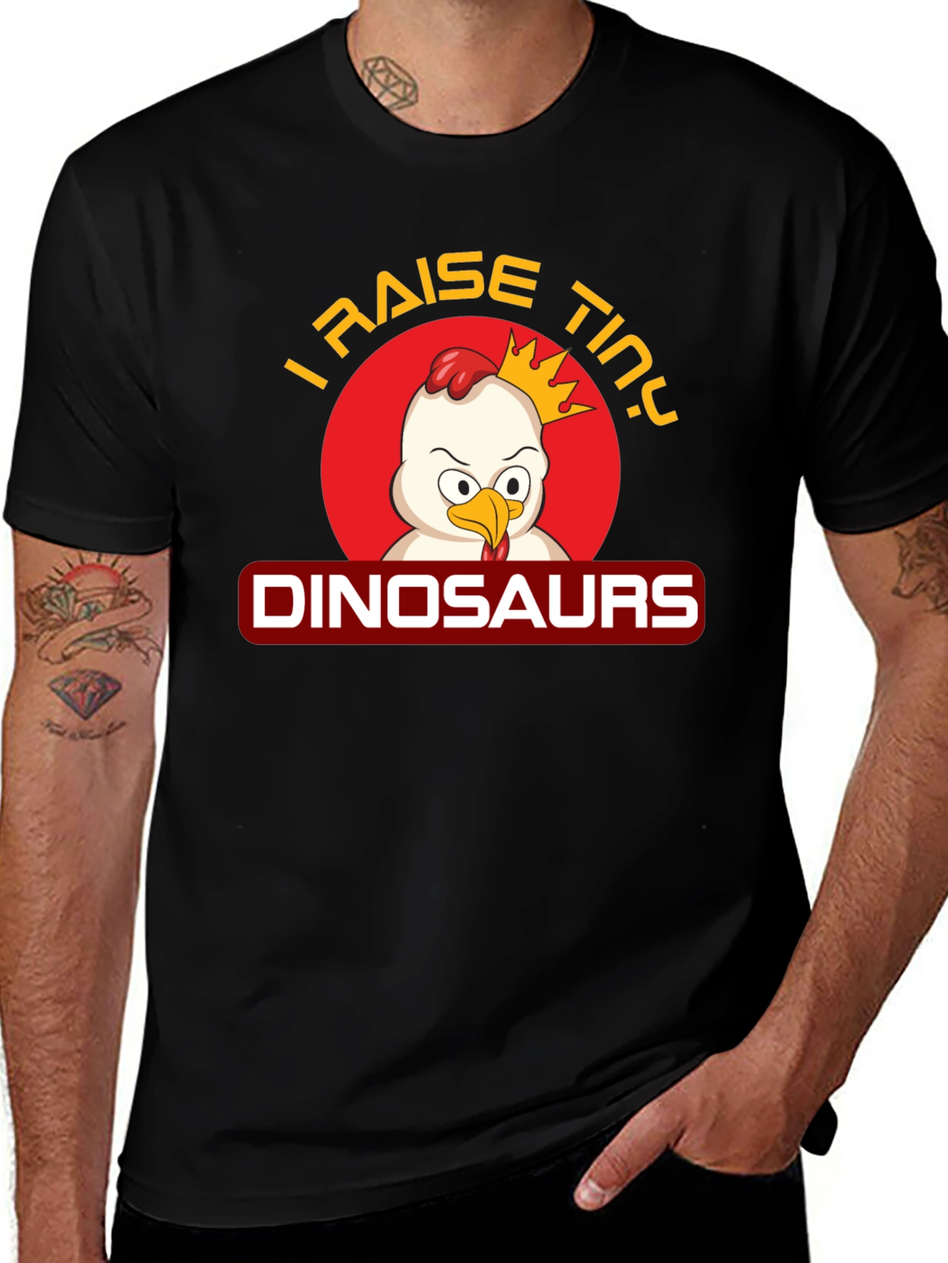 Variant 18 of I Raise Tiny Dinosaurs Black T-Shirt
