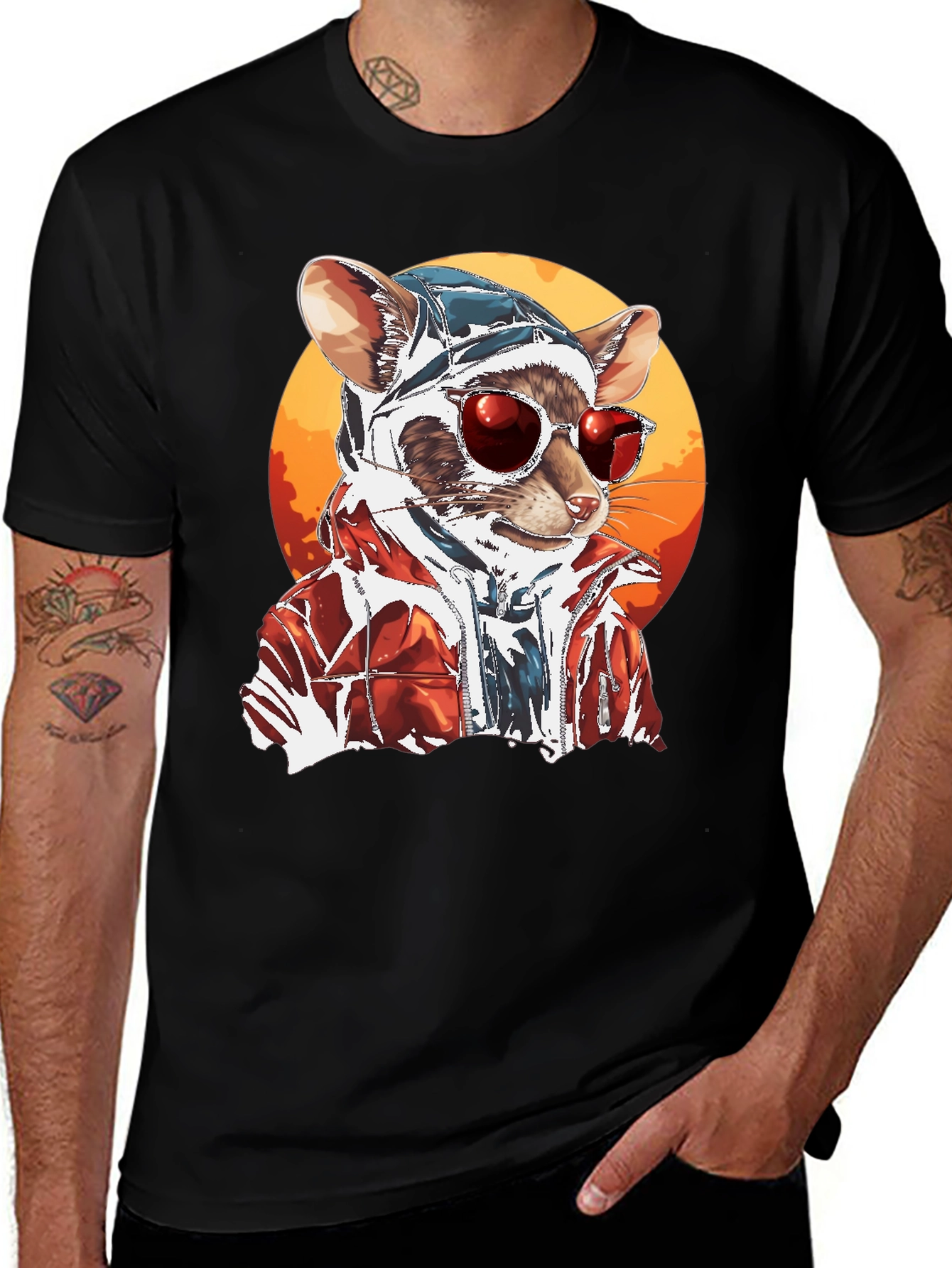 Variant 20 of Cool Rat in Shades Graphic T-Shirt
