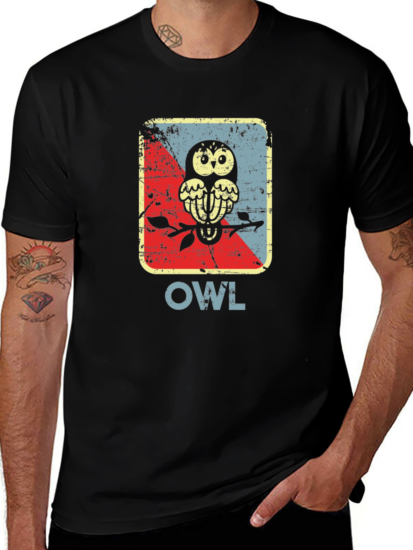 Variant 13 of Vintage Owl Graphic Tee - Unique Bird Design